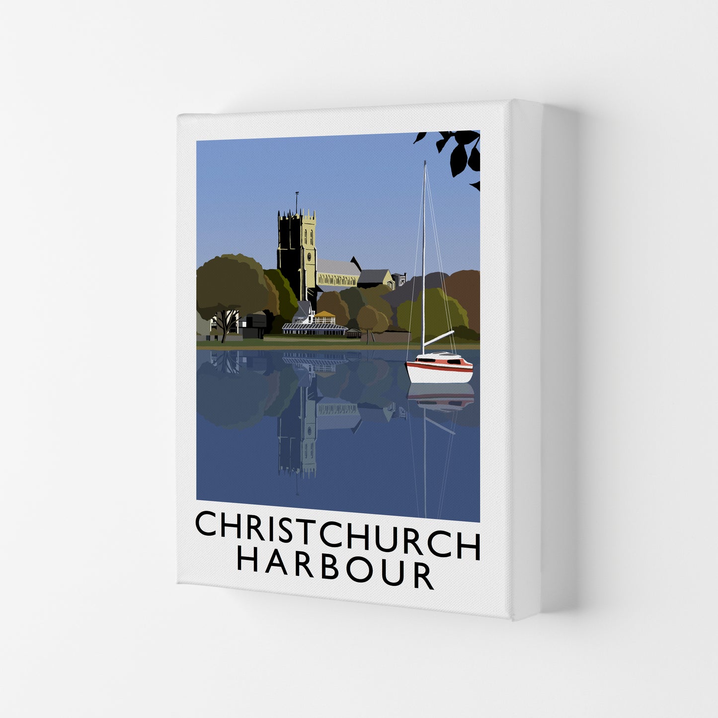 Christchurch Harbour Framed Digital Art Print by Richard O'Neill Canvas