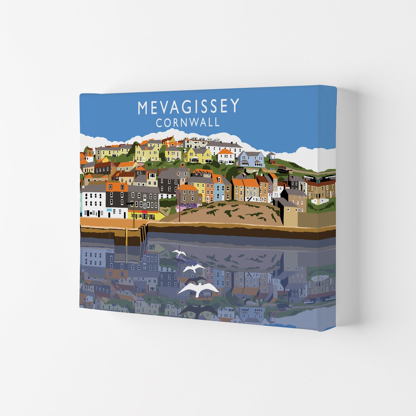 Mevagissey Cornwall Framed Digital Art Print by Richard O'Neill Canvas