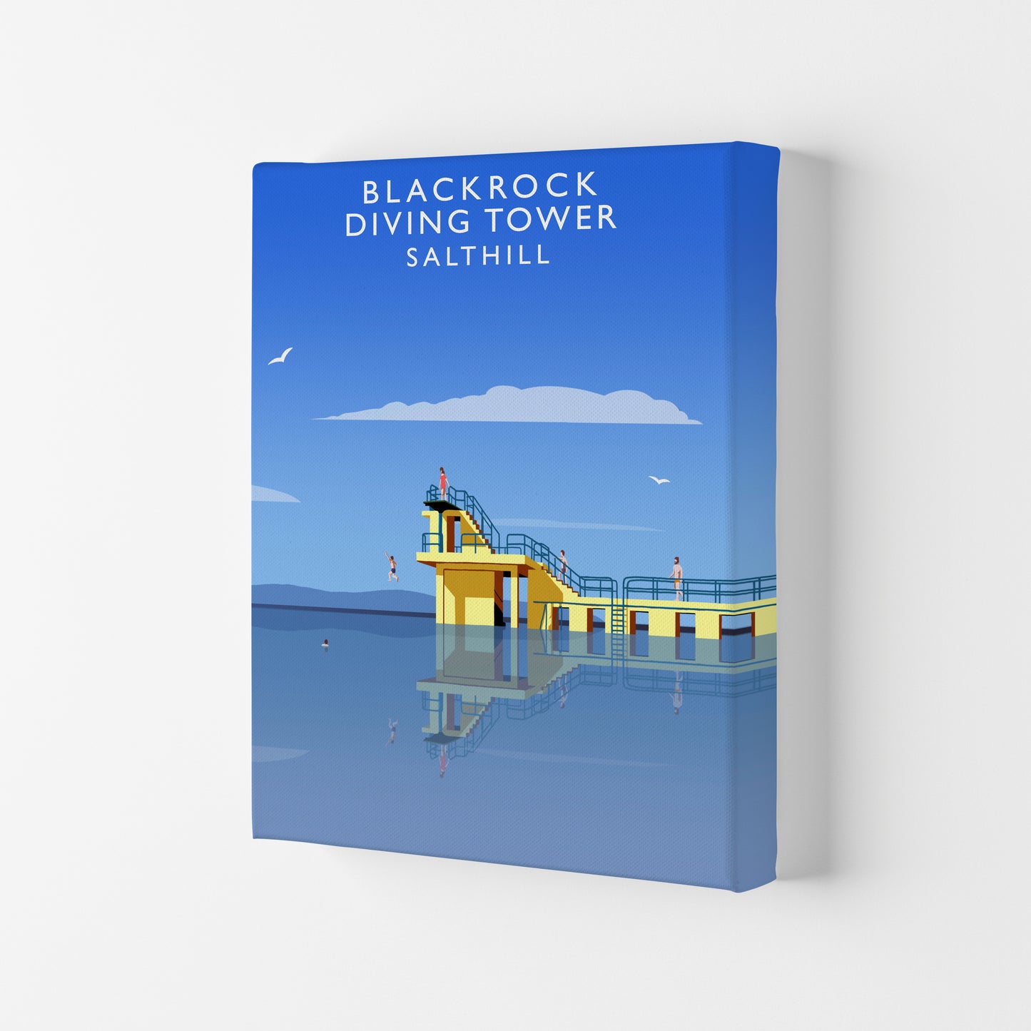 Blackrock Diving Tower (Portrait) by Richard O'Neill Canvas