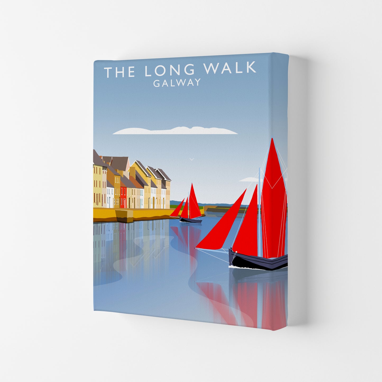 The Long Walk Galway Art Print by Richard O'Neill Canvas
