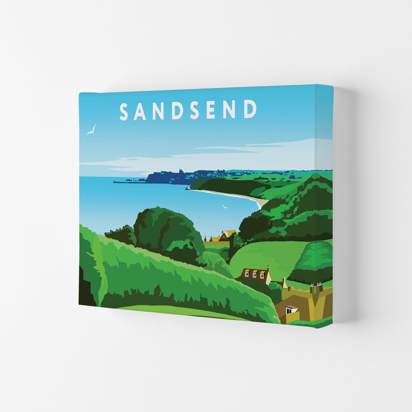 Sandsend Art Print by Richard O'Neill Canvas