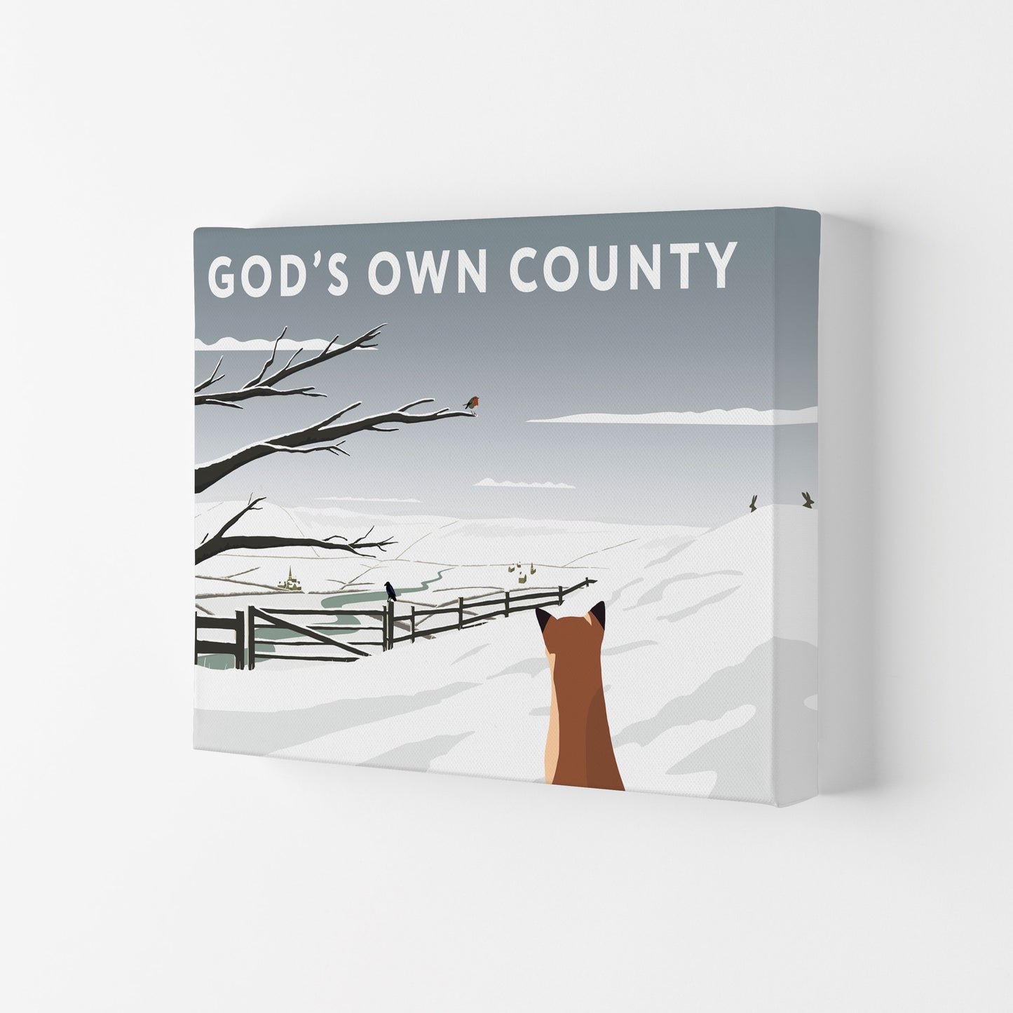 Gods Own County Snow by Richard O'Neill Canvas