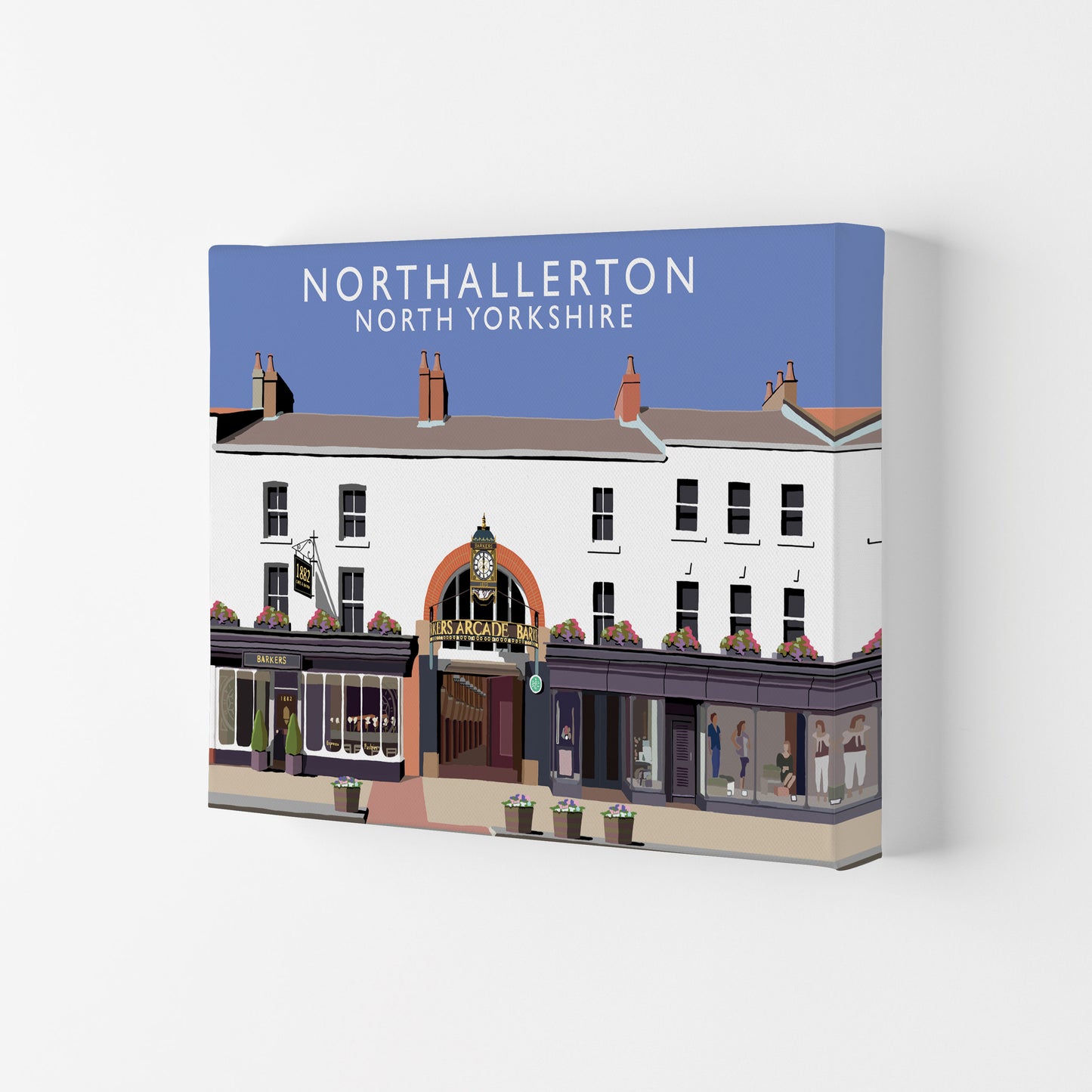 Northallerton North Yorkshire Travel Art Print by Richard O'Neill Canvas