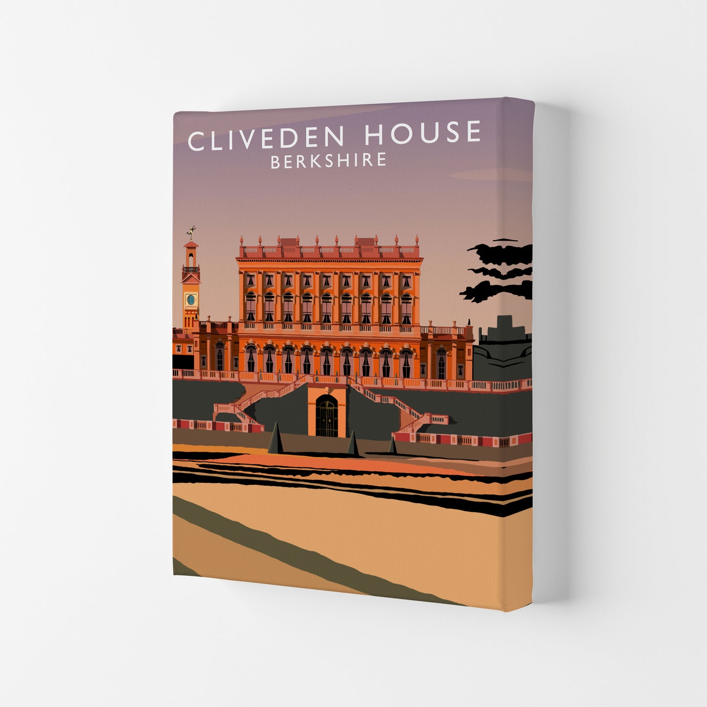 Cliveden House Portrait by Richard O'Neill Canvas