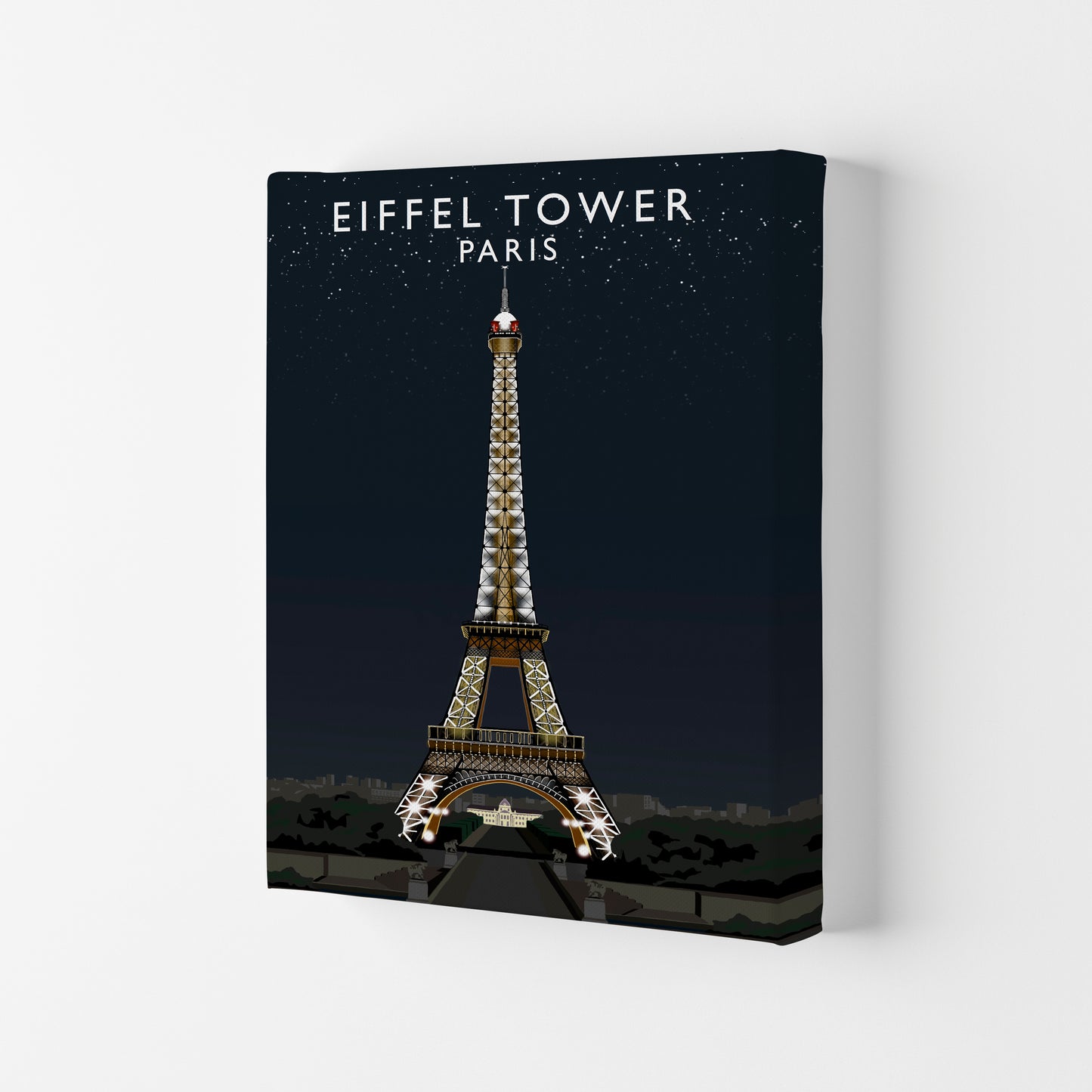 Eiffel Tower Night by Richard O'Neill Canvas