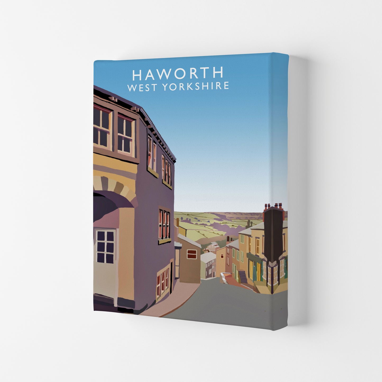 Haworth West Yorkshire Digital Art Print by Richard O'Neill, Framed Wall Art Canvas