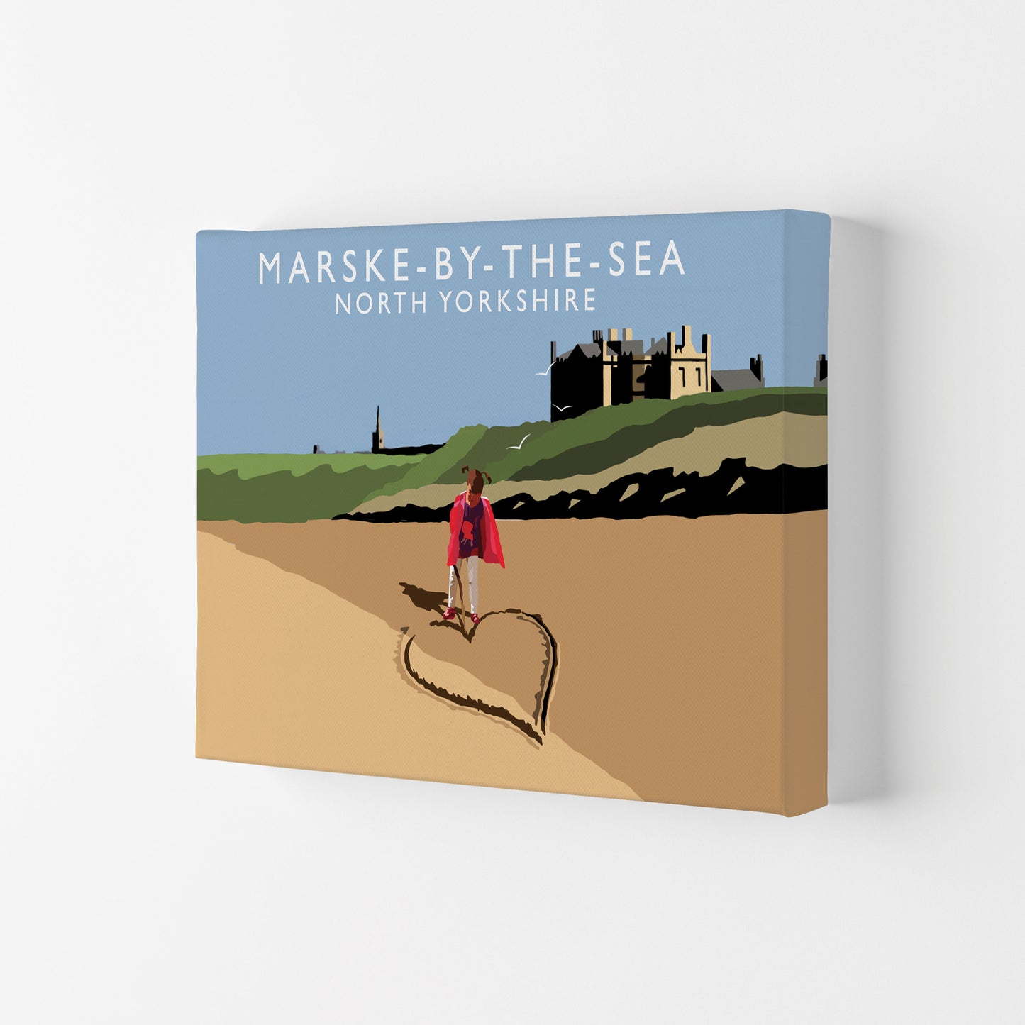 Marske-By-The-Sea North Yorkshire Travel Art Print by Richard O'Neill Canvas