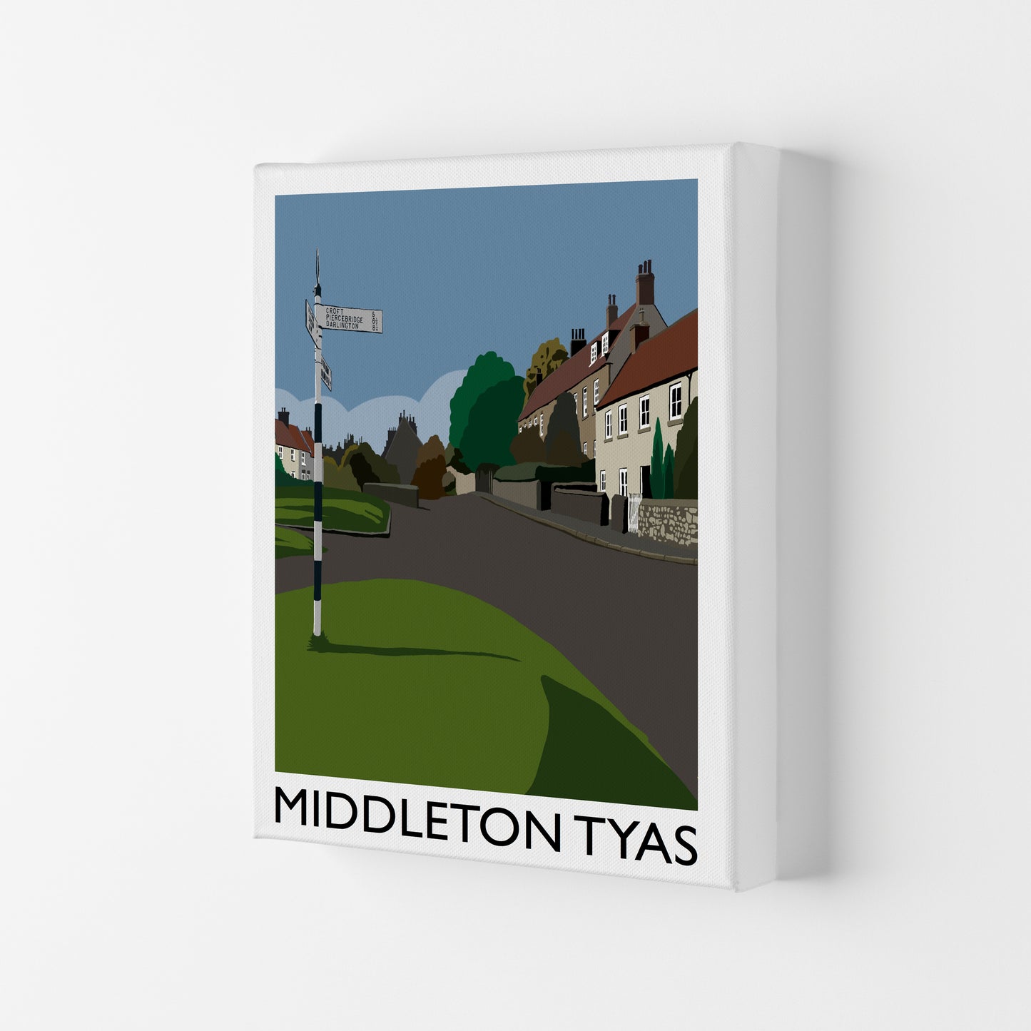 Middleton Tyas Travel Art Print by Richard O'Neill, Framed Wall Art Canvas