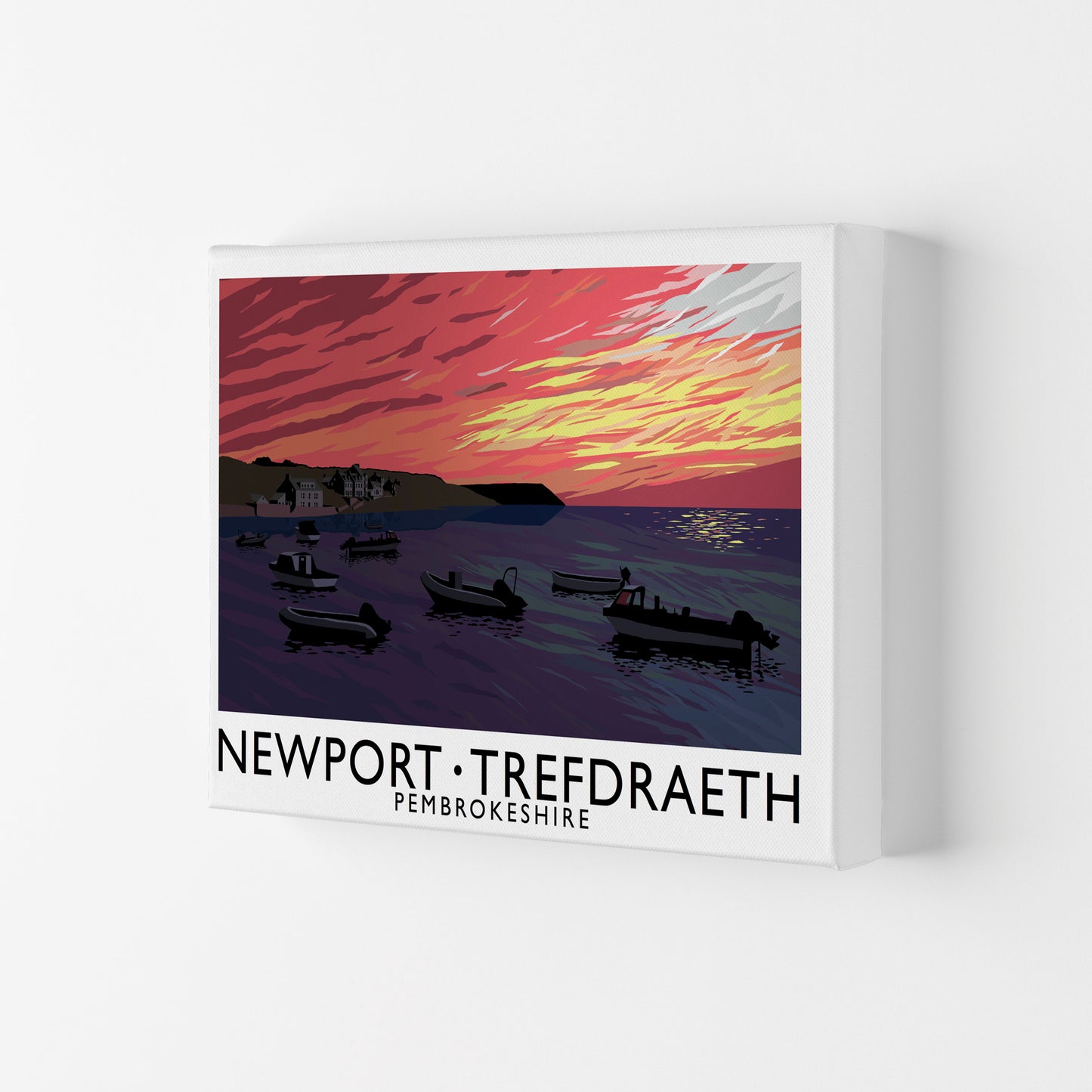 Newport Trefdraeth Pembrokeshire Travel Art Print by Richard O'Neill Canvas