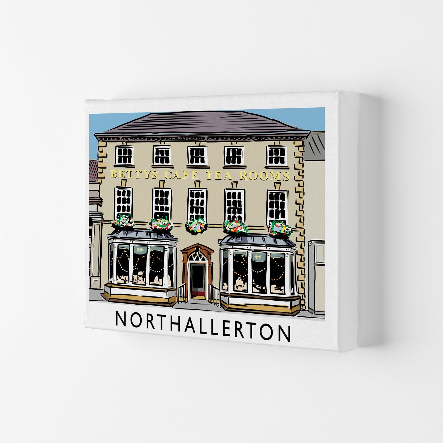Northallerton Travel Art Print by Richard O'Neill, Framed Wall Art Canvas