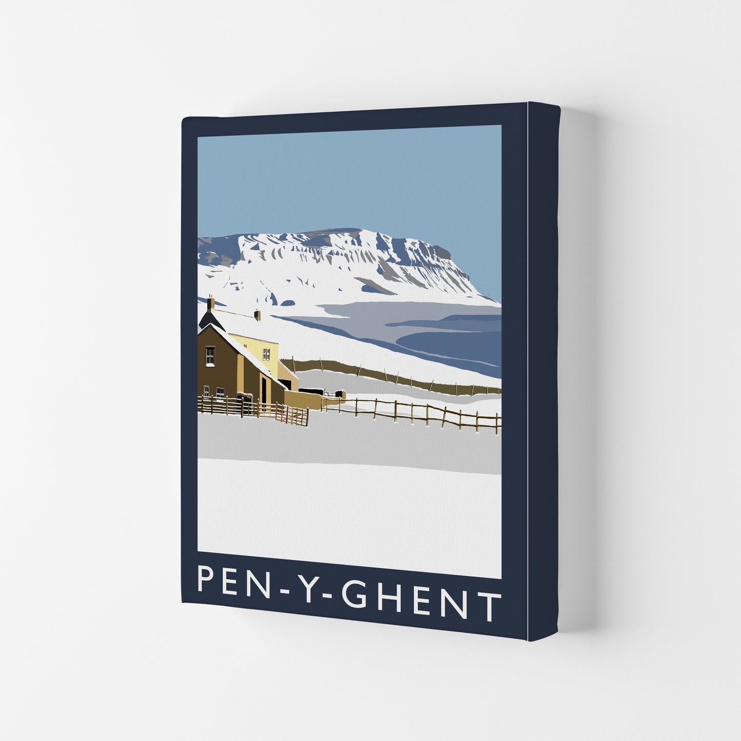 Pen-Y-Ghent Travel Art Print by Richard O'Neill, Framed Wall Art Canvas