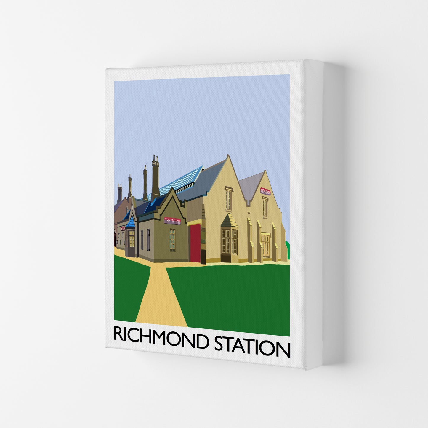 Richmond Station Digital Art Print by Richard O'Neill, Framed Wall Art Canvas