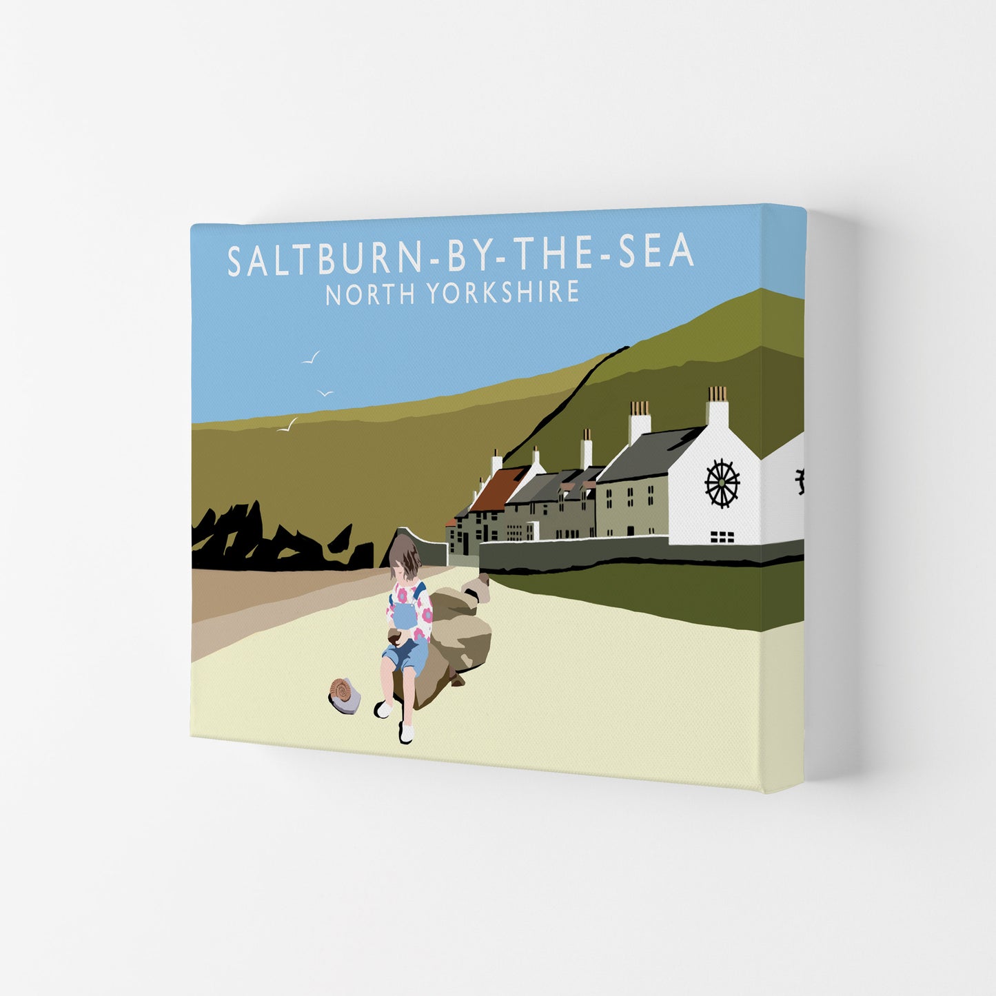 Saltburn-By-The-Sea North Yorkshire Travel Art Print by Richard O'Neill Canvas