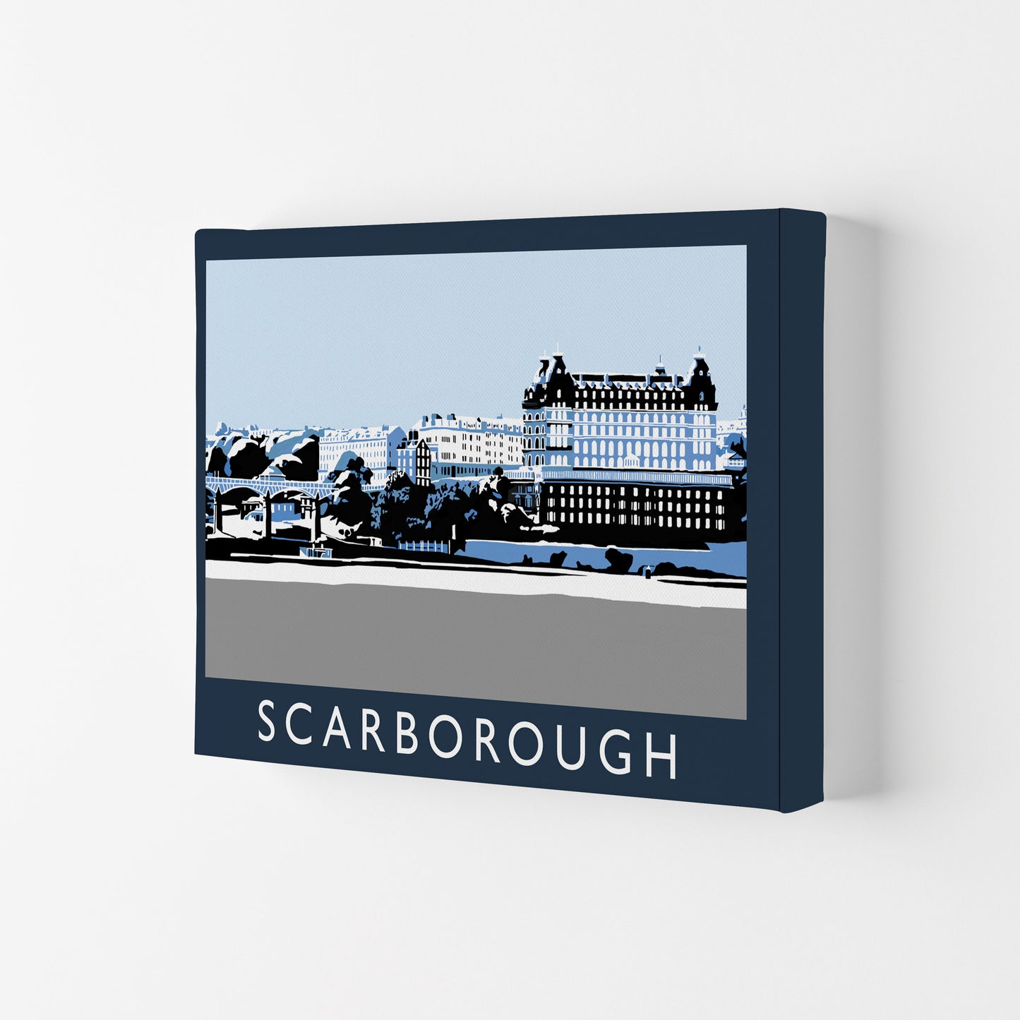 Scarborough Travel Art Print by Richard O'Neill, Framed Wall Art Canvas