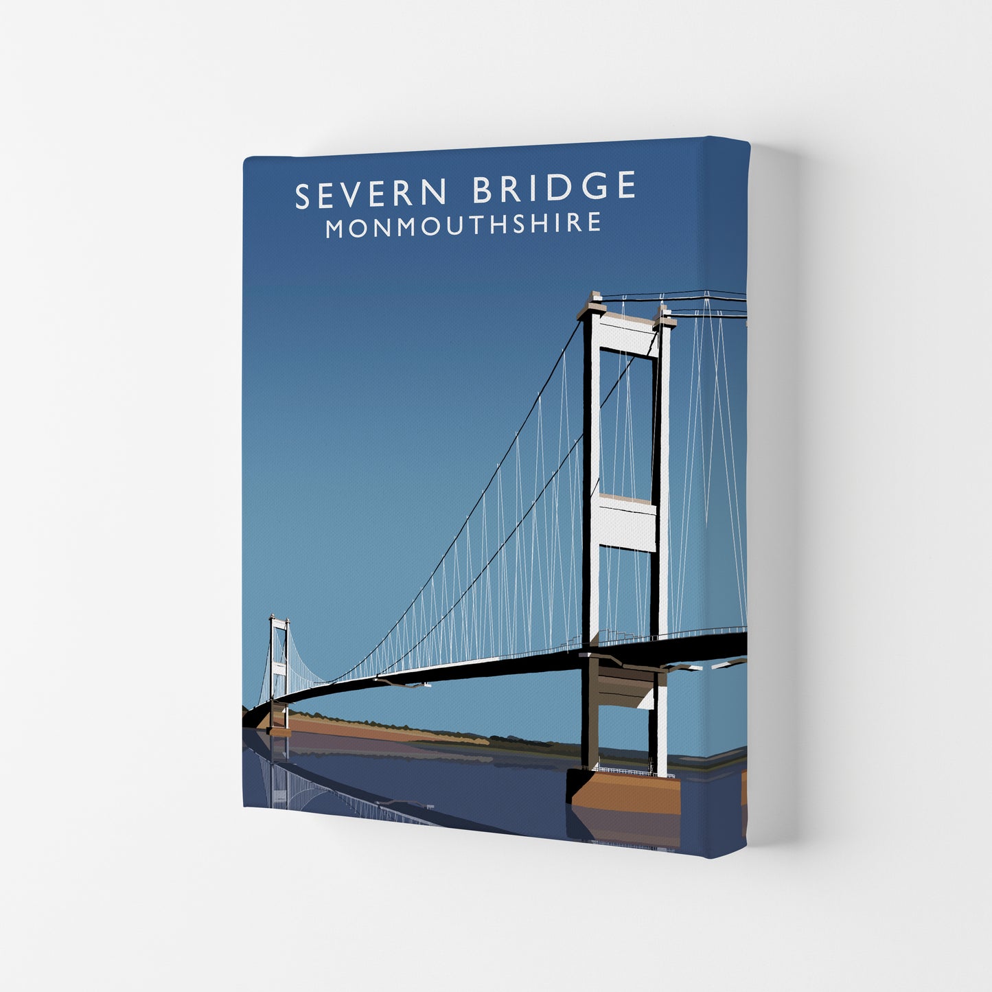 Severn Bridge Monmouthshire Art Print by Richard O'Neill, Framed Wall Art Canvas
