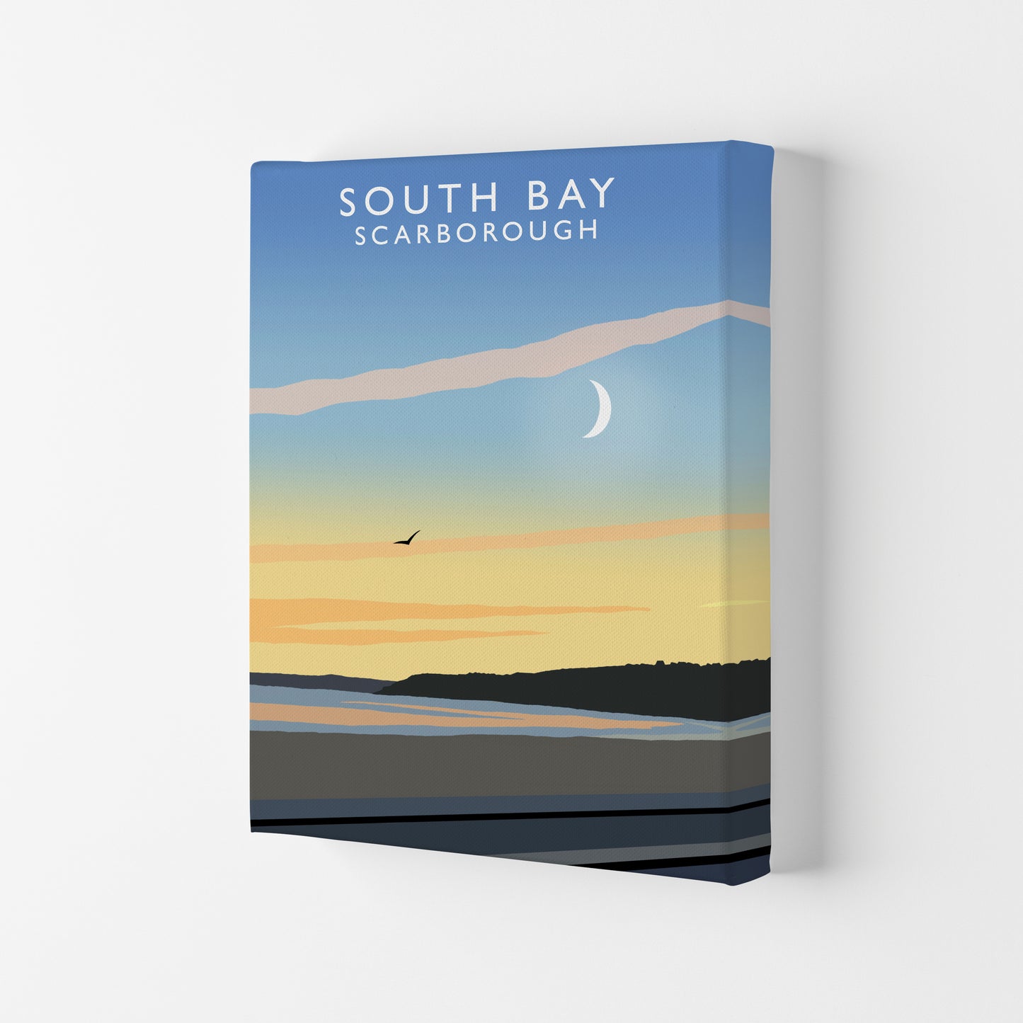 South Bay Scarborough Art Print by Richard O'Neill, Framed Wall Art Canvas