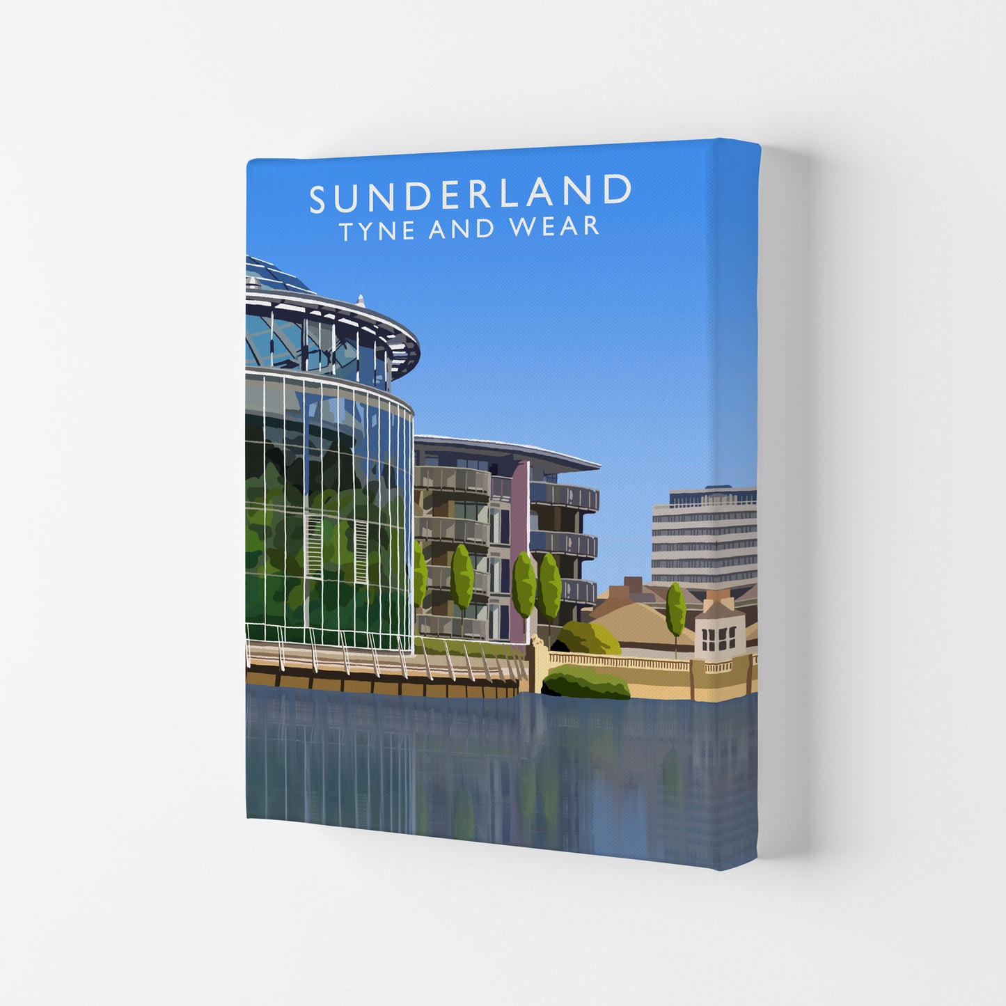 Sunderland Tyne and Wear Art Print by Richard O'Neill, Framed Wall Art Canvas