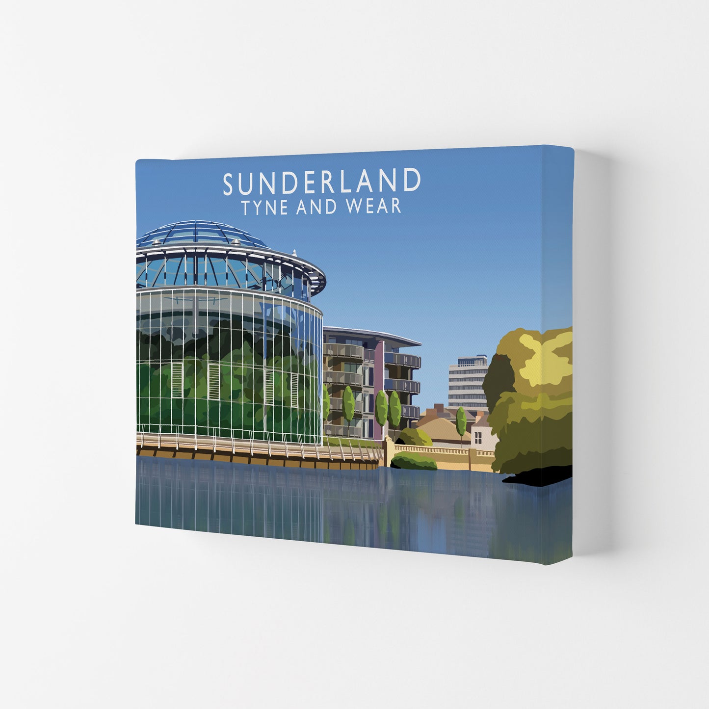 Sunderland Tyne and Wear Travel Art Print by Richard O'Neill Canvas
