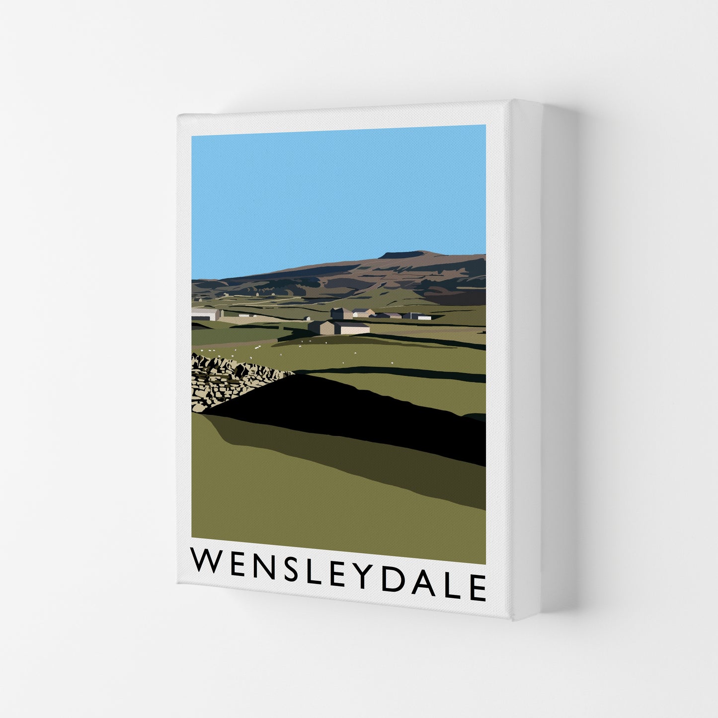 Wensleydale Travel Art Print by Richard O'Neill, Framed Wall Art Canvas