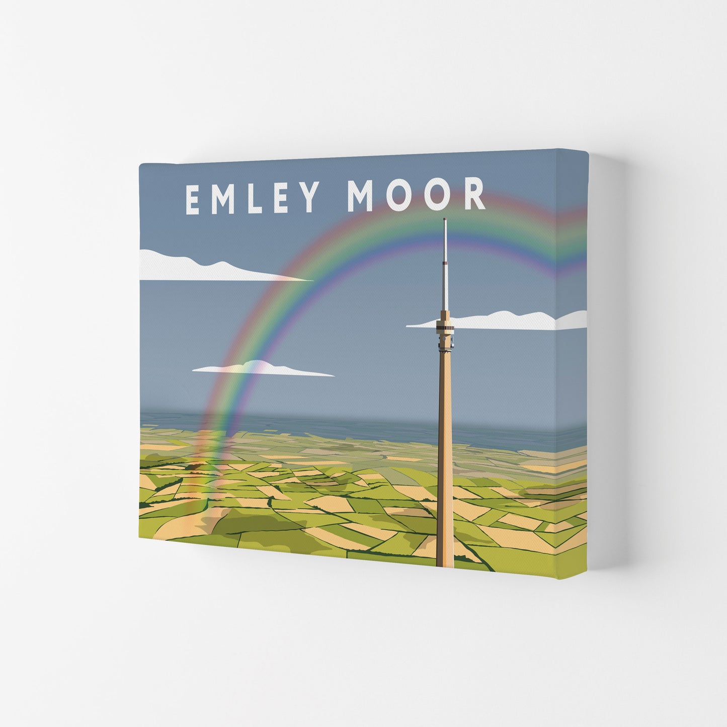 Emley Moor Framed Digital Art Print by Richard O'Neill Canvas