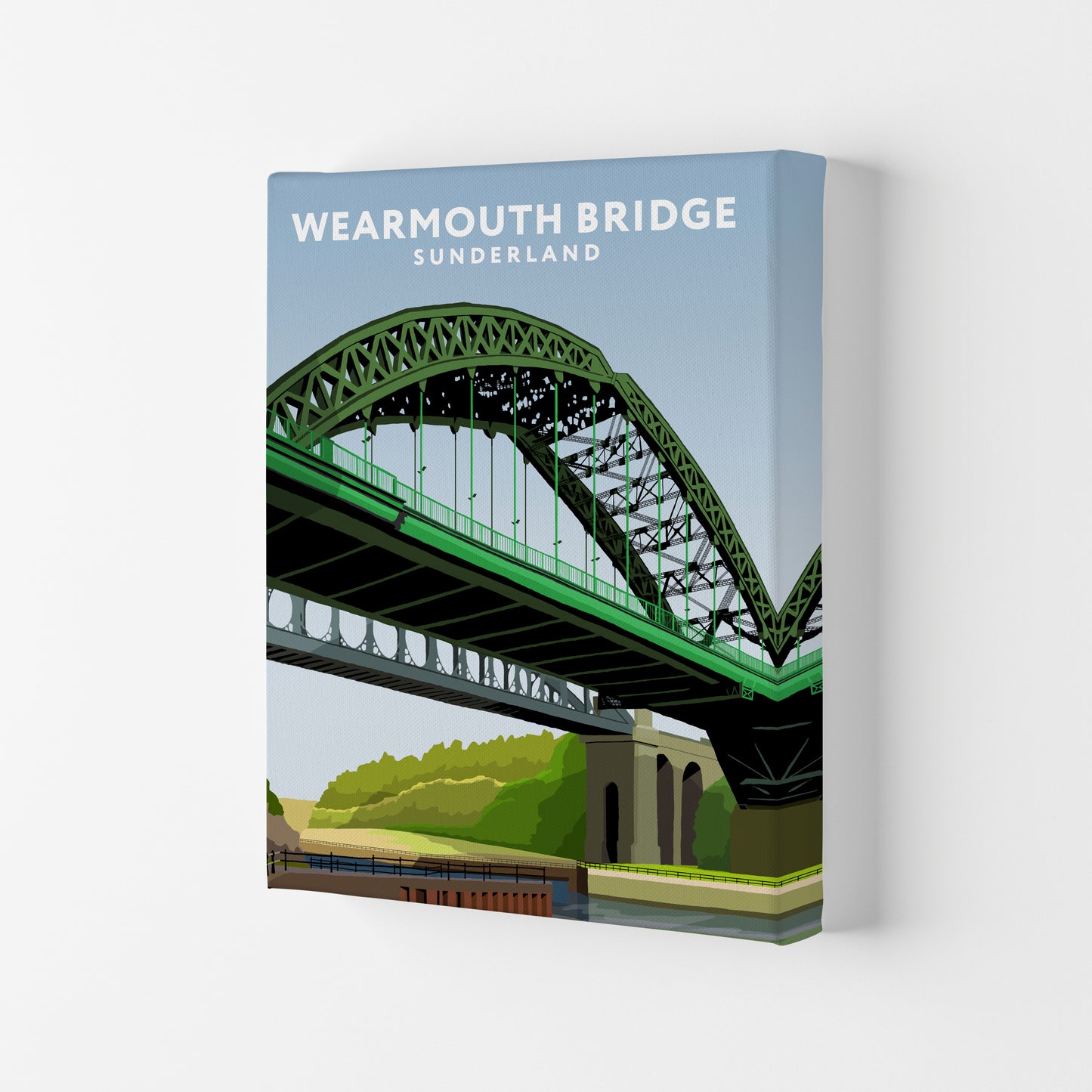 Wearmouth Bridge Portrait by Richard O'Neill Canvas