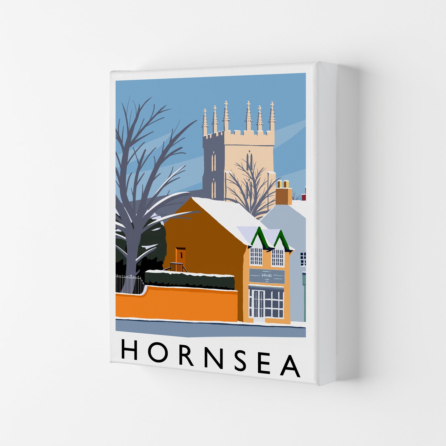 Hornsea (snow) portrait by Richard O'Neill Canvas