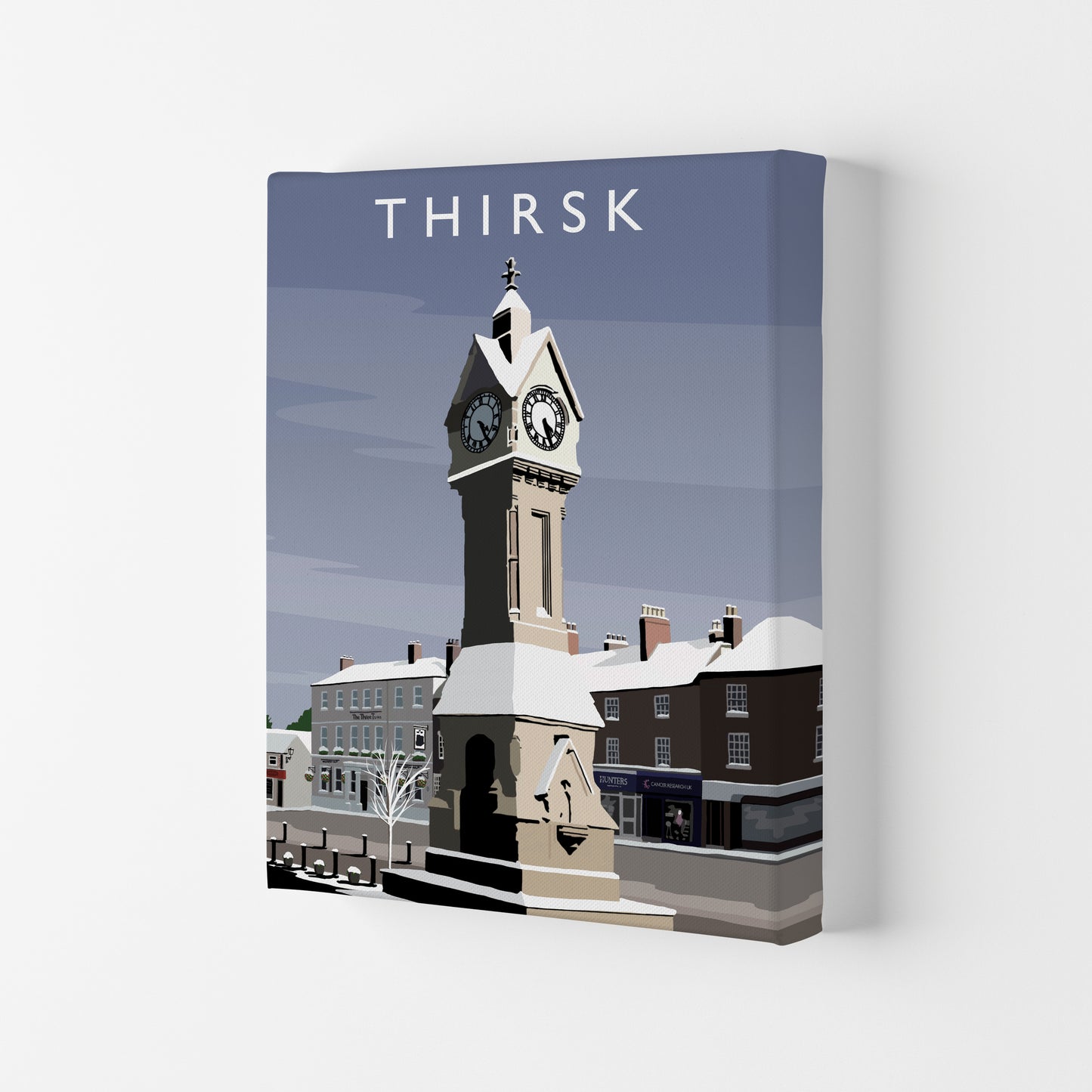 Thirsk 2 (Snow) portrait by Richard O'Neill Canvas
