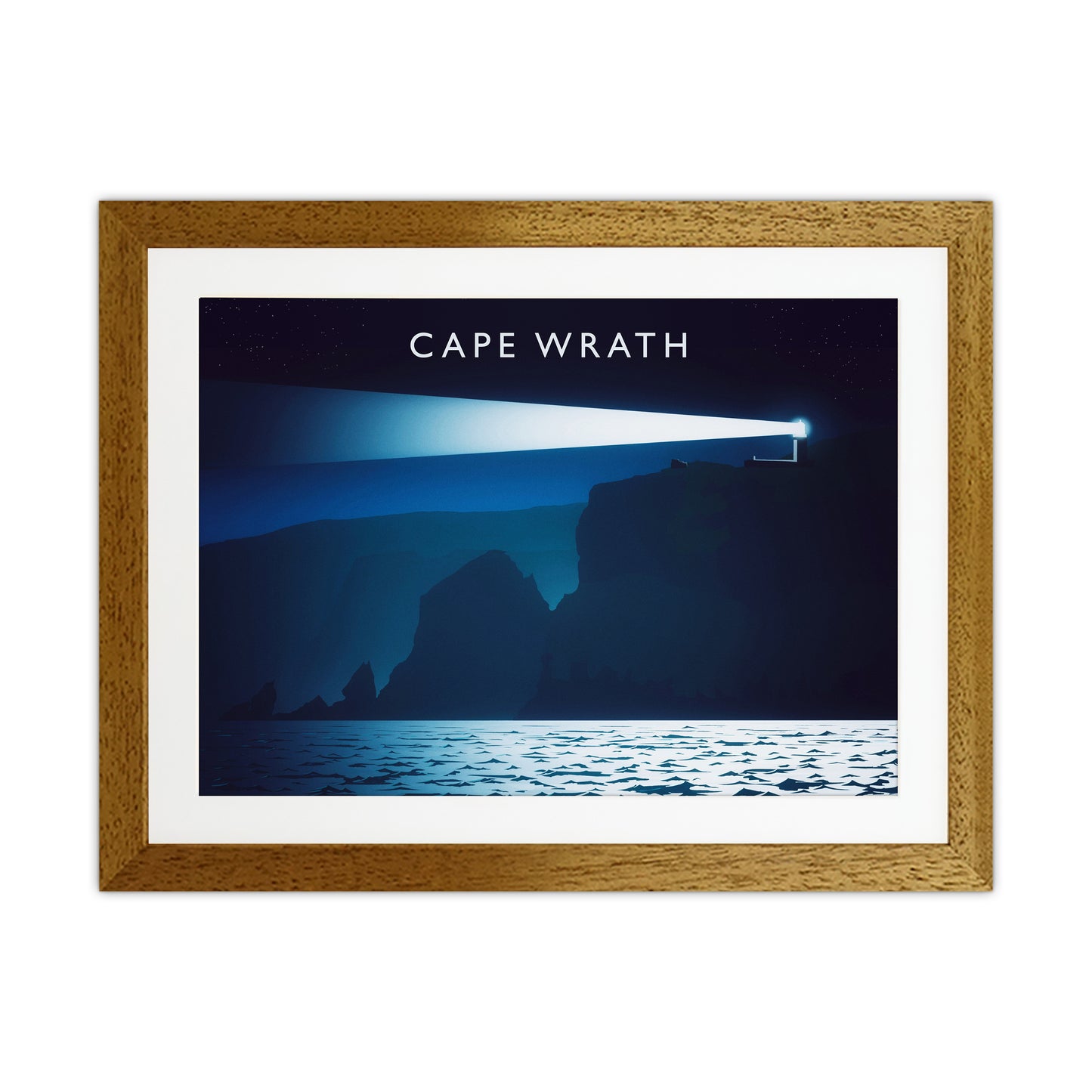 Cape Wrath Travel Art Print by Richard O'Neill Oak Grain