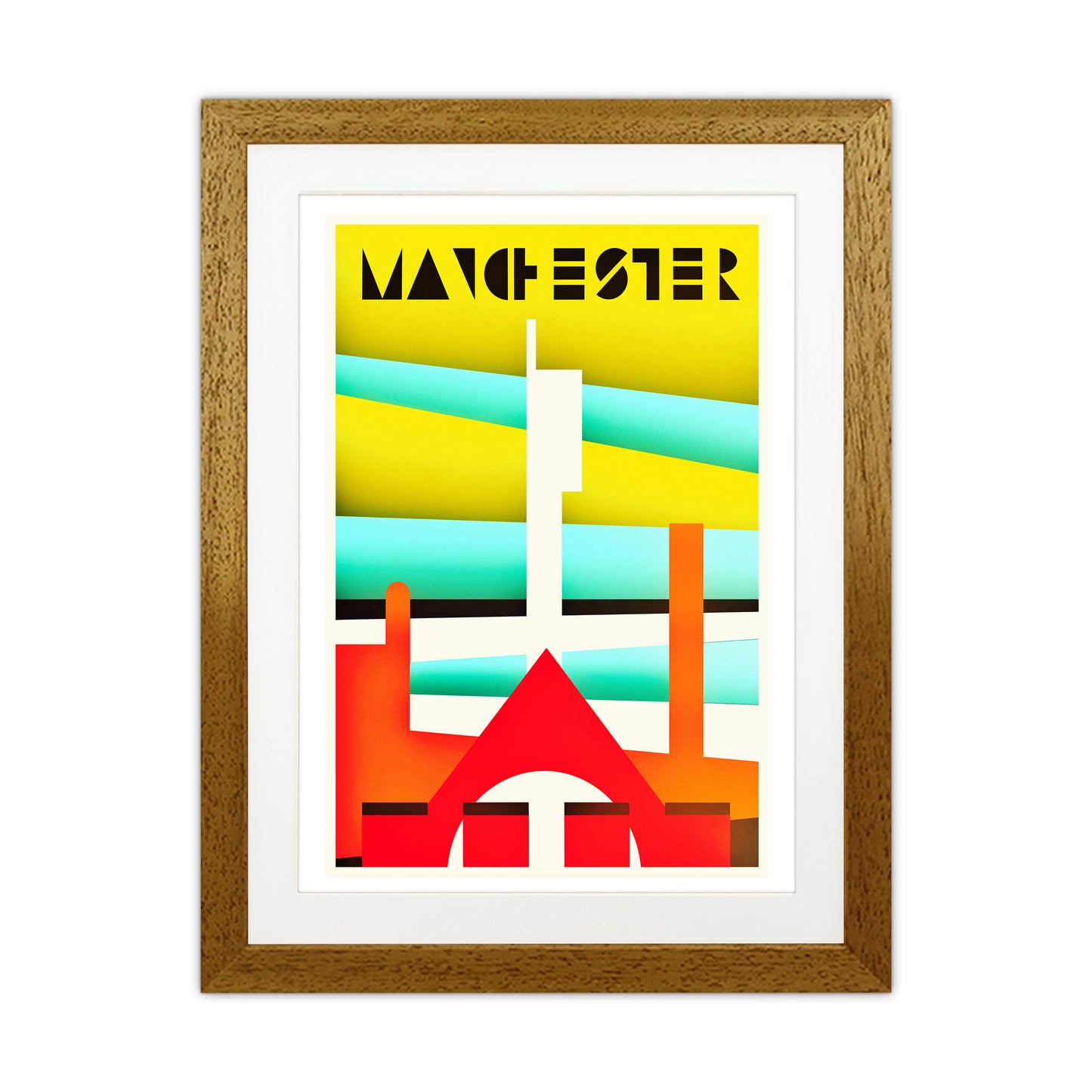 Manchester Travel Art Print by Richard O'Neill Oak Grain