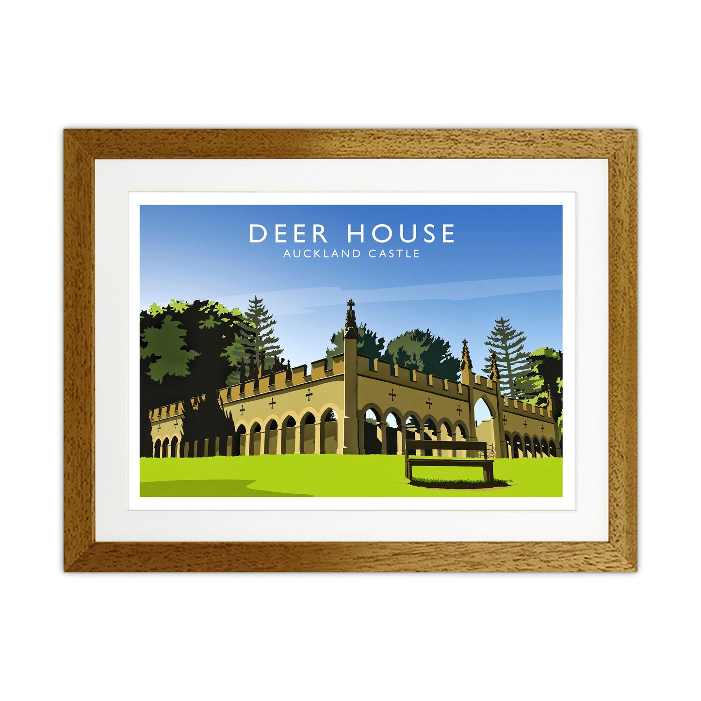 Deer House Travel Art Print by Richard O'Neill Oak Grain