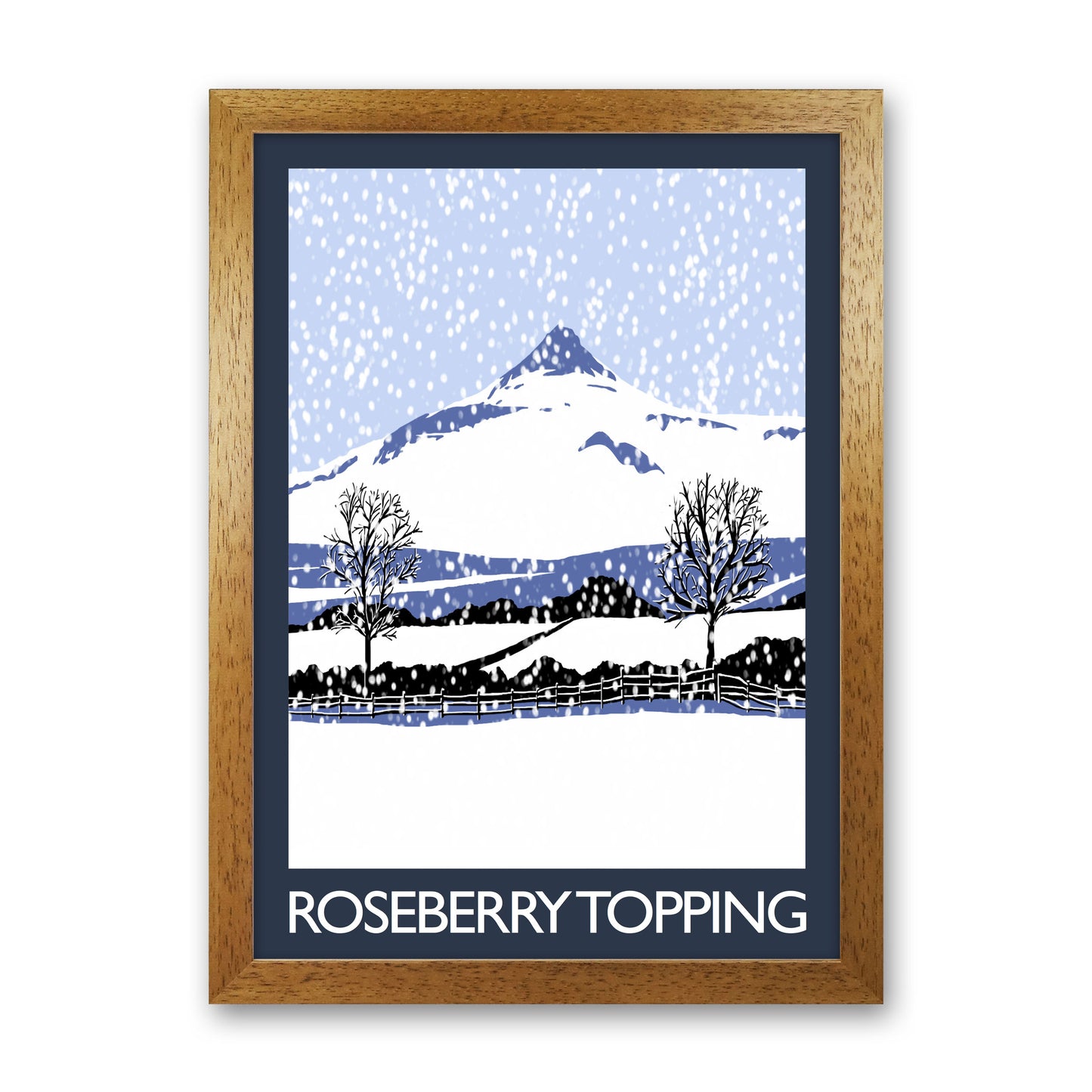 Roseberry Topping Art Print by Richard O'Neill Oak Grain
