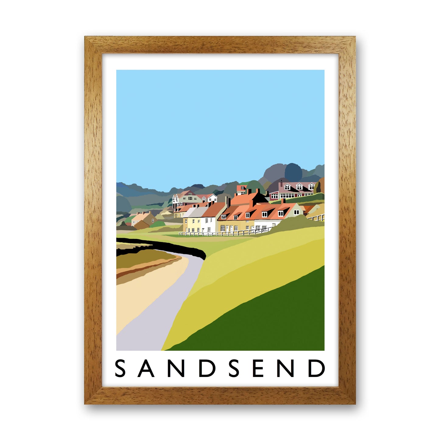 Sandsend Art Print by Richard O'Neill Oak Grain