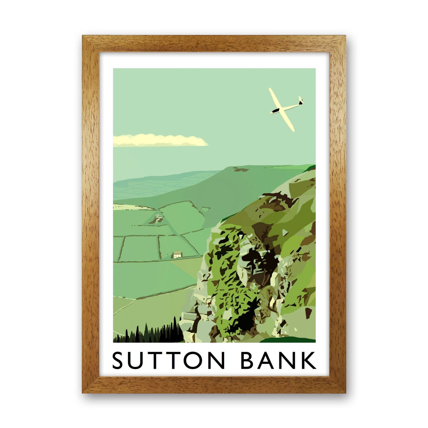 Sutton Bank Art Print by Richard O'Neill Oak Grain