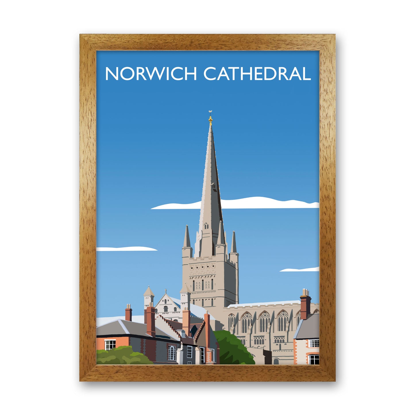 Norwich Cathedral Art Print by Richard O'Neill Oak Grain