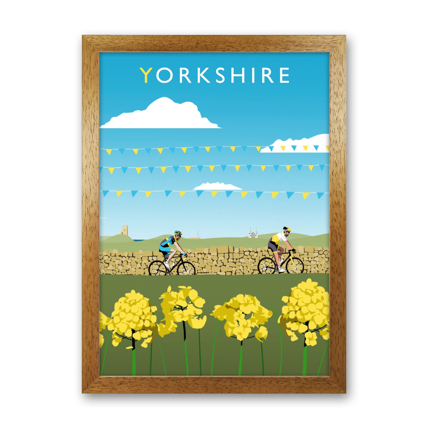 Yorkshire Framed Digital Art Print by Richard O'Neill Oak Grain