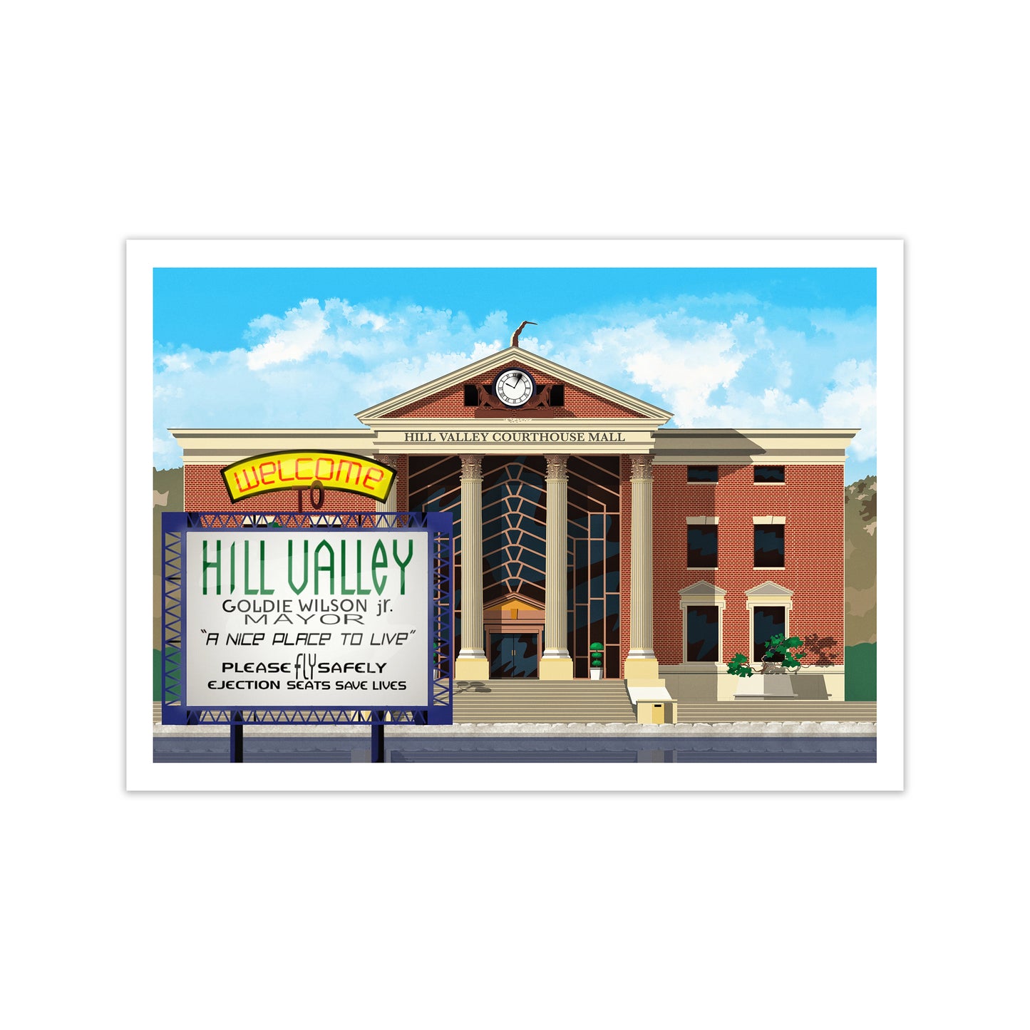 Hill Valley 2015 Revised Art Print by Richard O'Neill Print Only