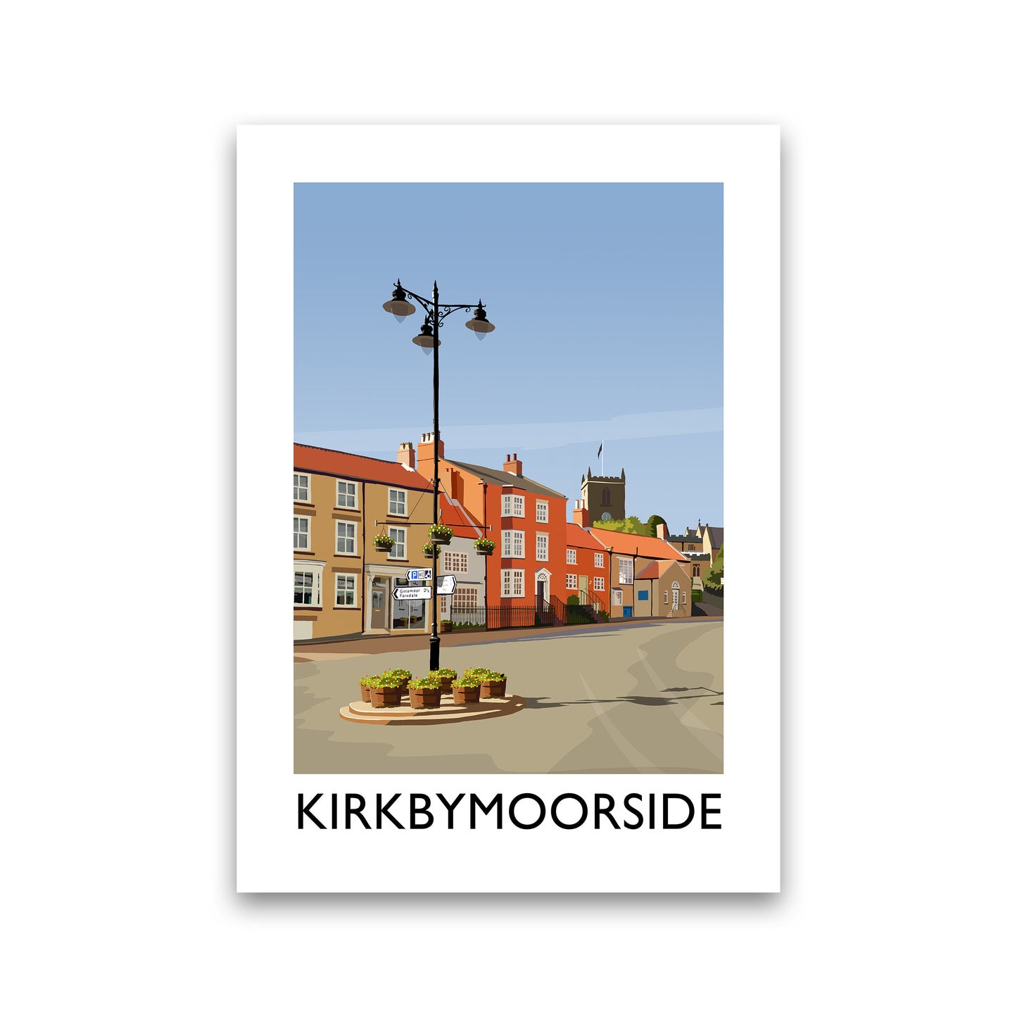Kirkbymoorside Portrait Art Print by Richard O'Neill Print Only