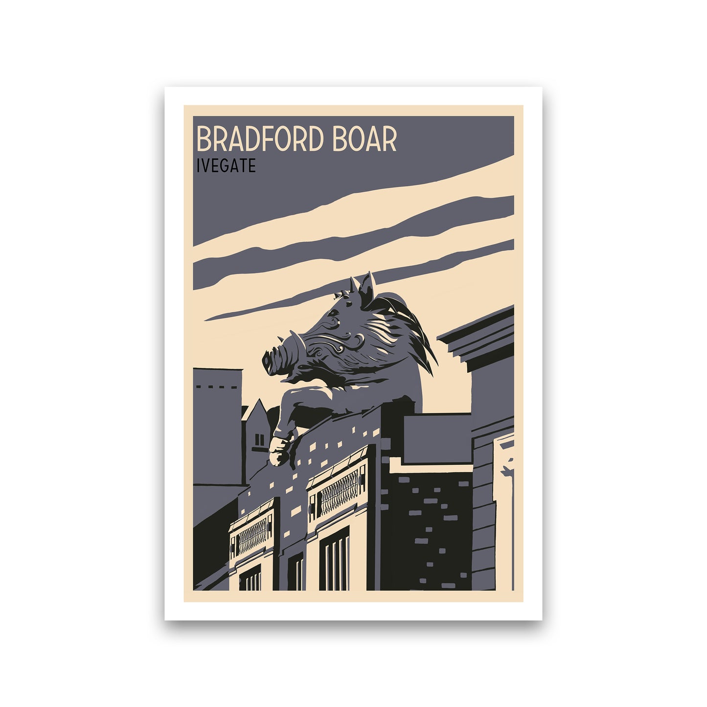 Bradford Boar Art Print by Richard O'Neill Print Only