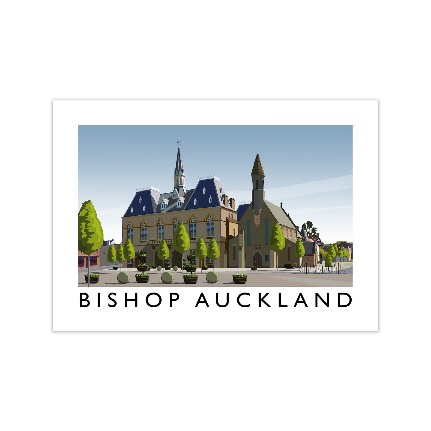 Bishop Auckland Art Print by Richard O'Neill Print Only