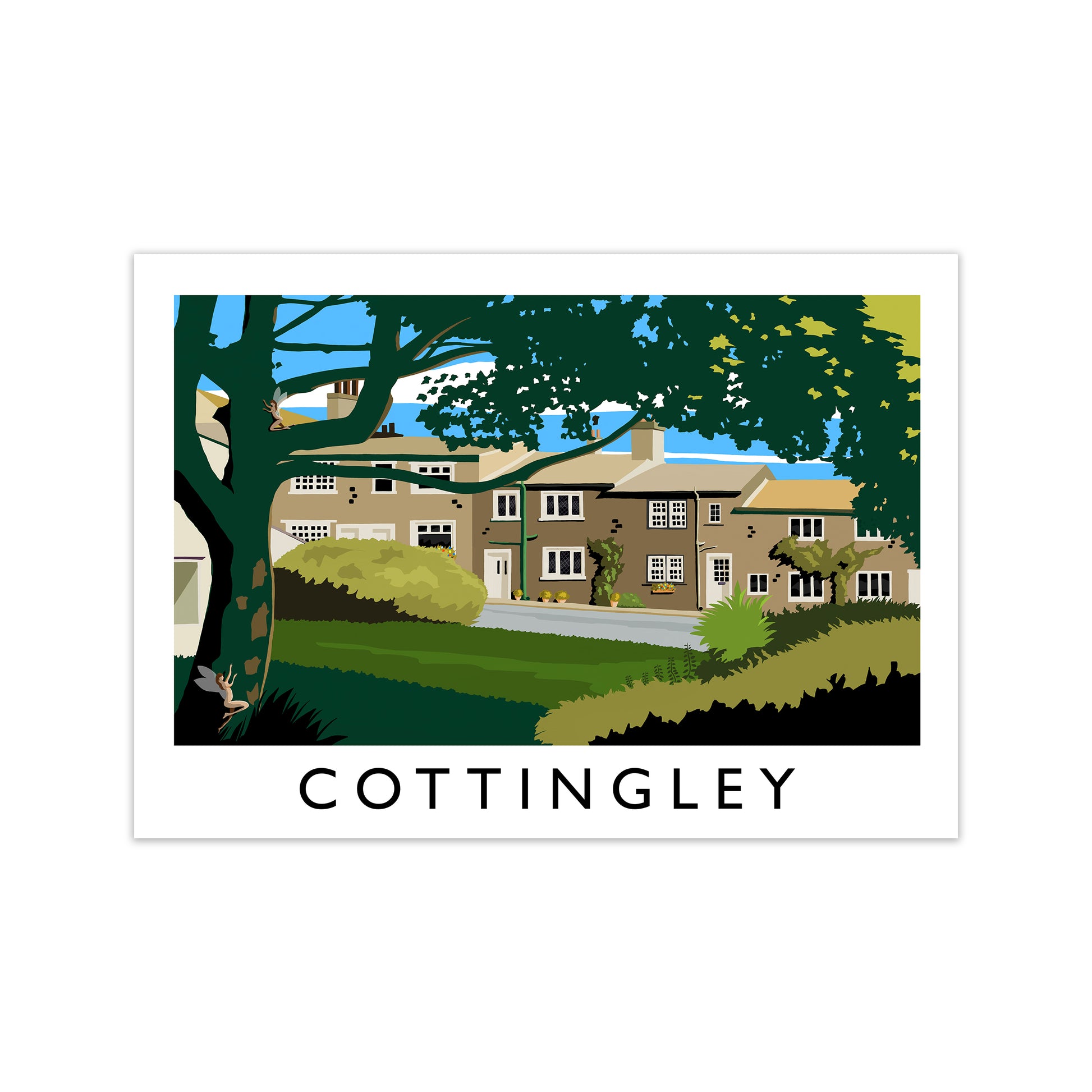 Cottingley Travel Art Print by Richard O'Neill Print Only