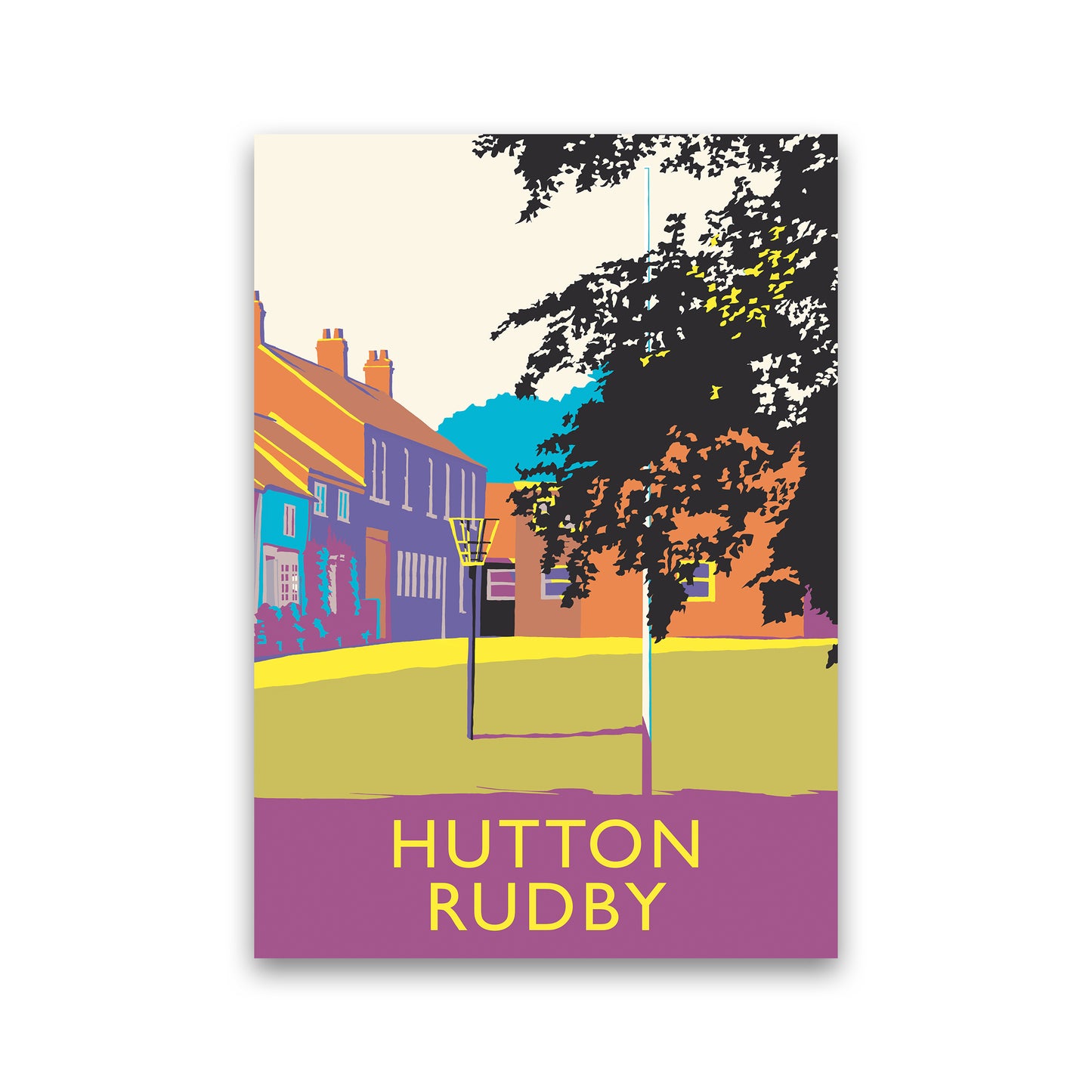 Hutton Rudby portrait Travel Art Print by Richard O'Neill Print Only