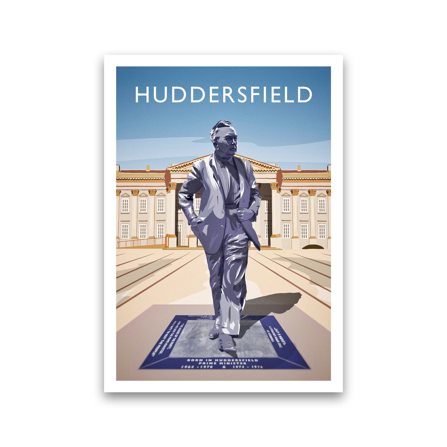 Huddersfield Portrait Travel Art Print by Richard O'Neill Print Only