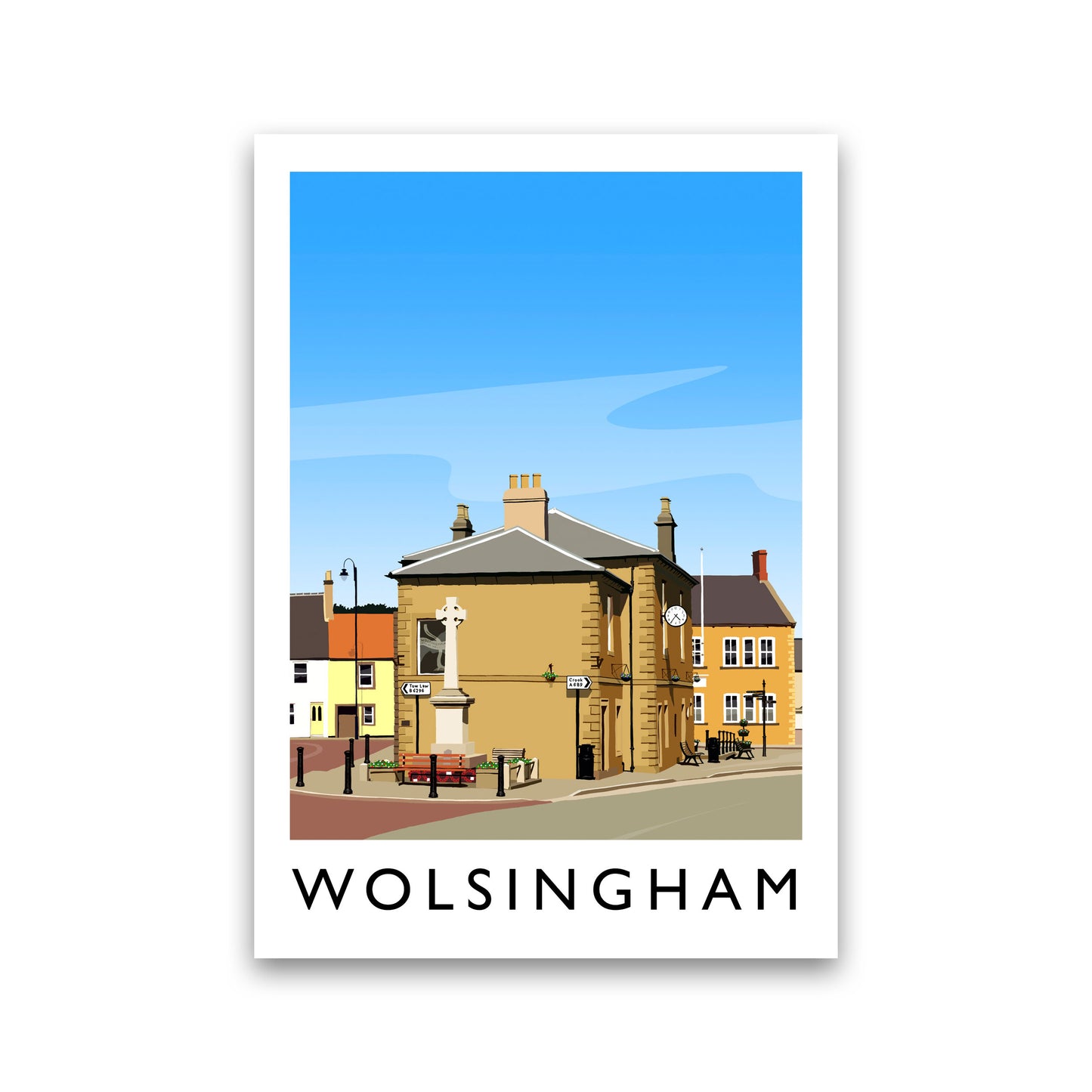 Wolsingham 2 portrait Travel Art Print by Richard O'Neill Print Only