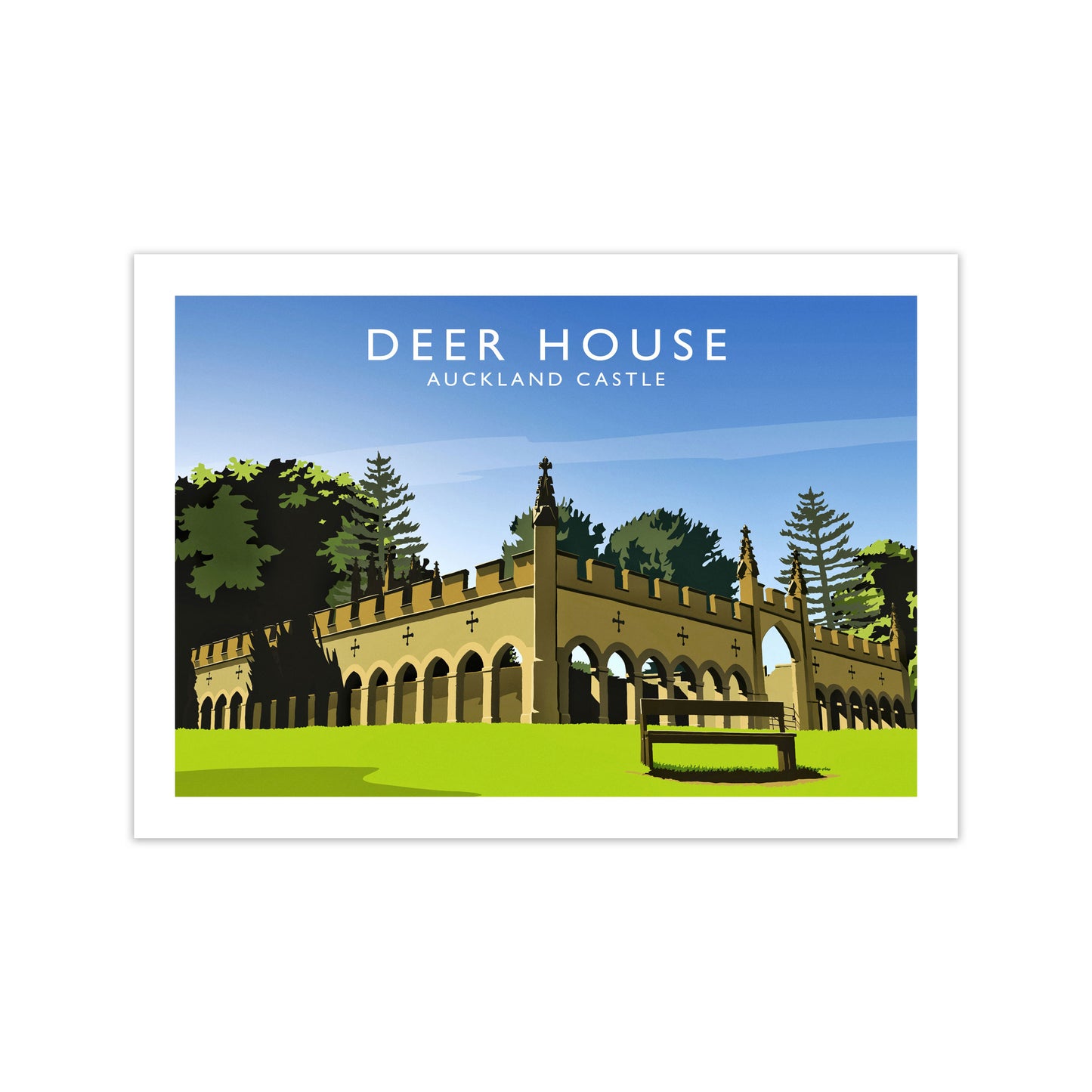 Deer House Travel Art Print by Richard O'Neill Print Only