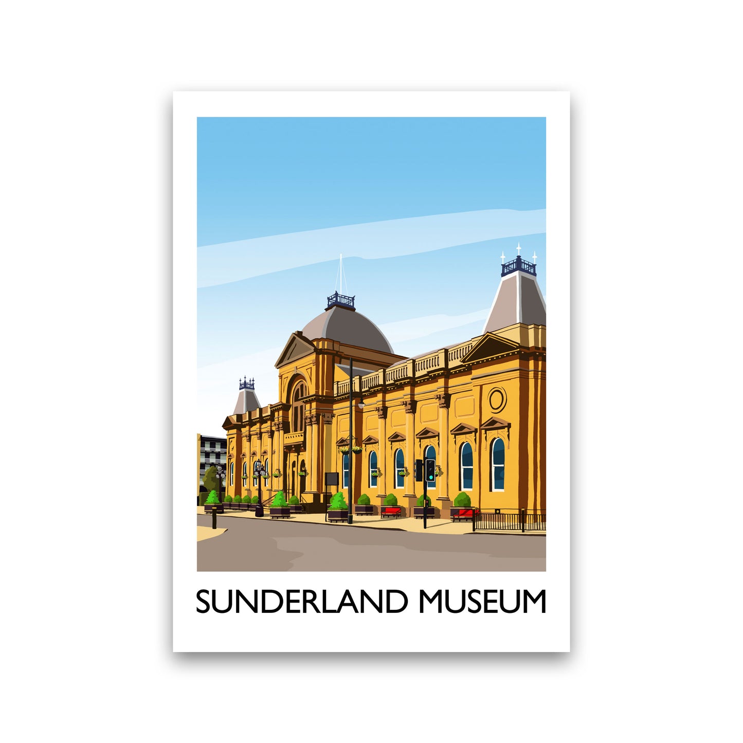 Sunderland Museum 2 Portrait Travel Art Print by Richard O'Neill Print Only