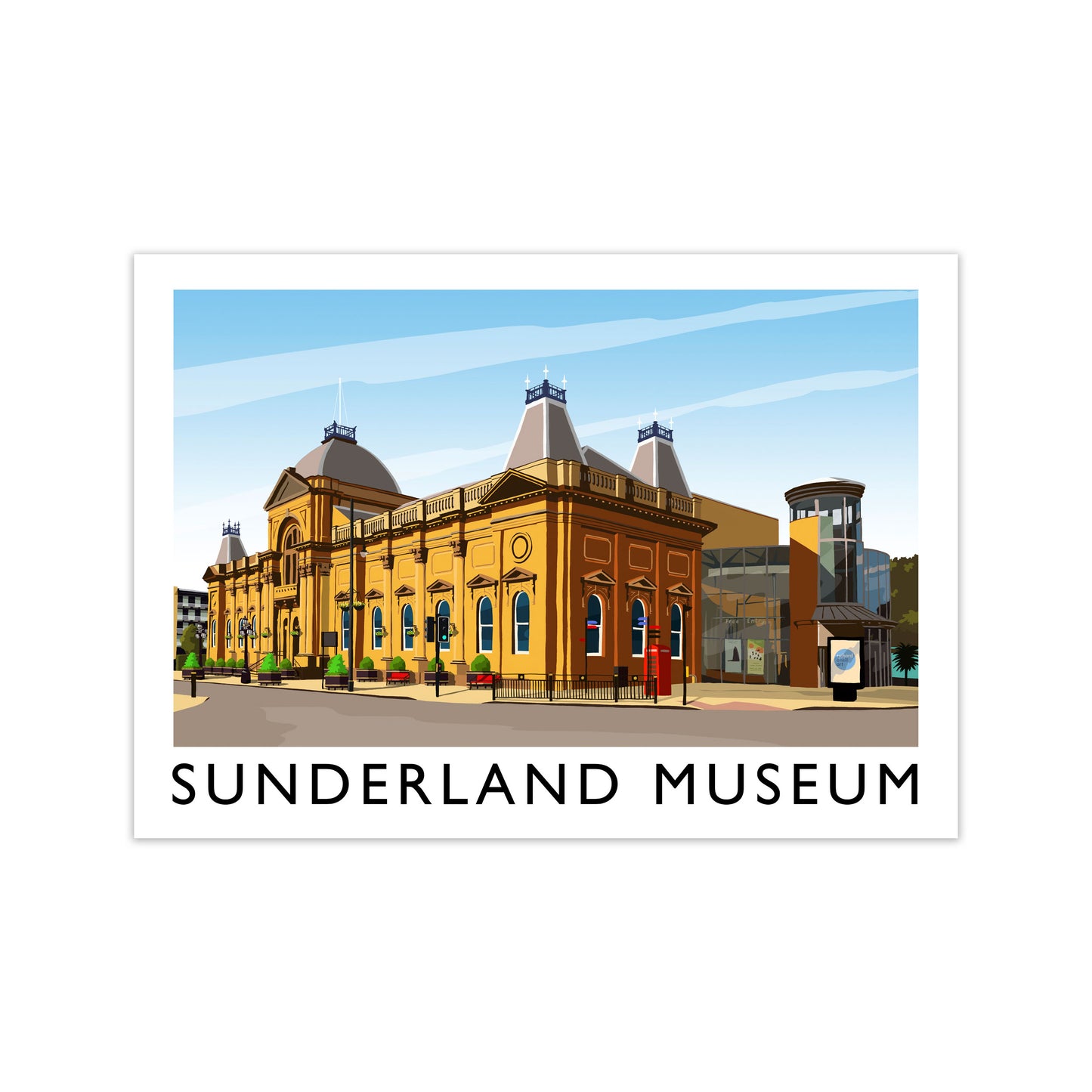 Sunderland Museum 2 Travel Art Print by Richard O'Neill Print Only