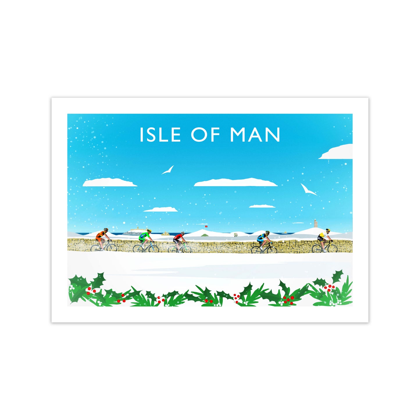 Isle Of Man (Snow) 2 Travel Art Print by Richard O'Neill Print Only