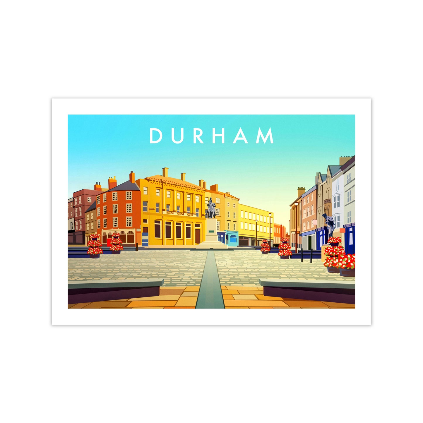 Durham 2 Travel Art Print by Richard O'Neill Print Only