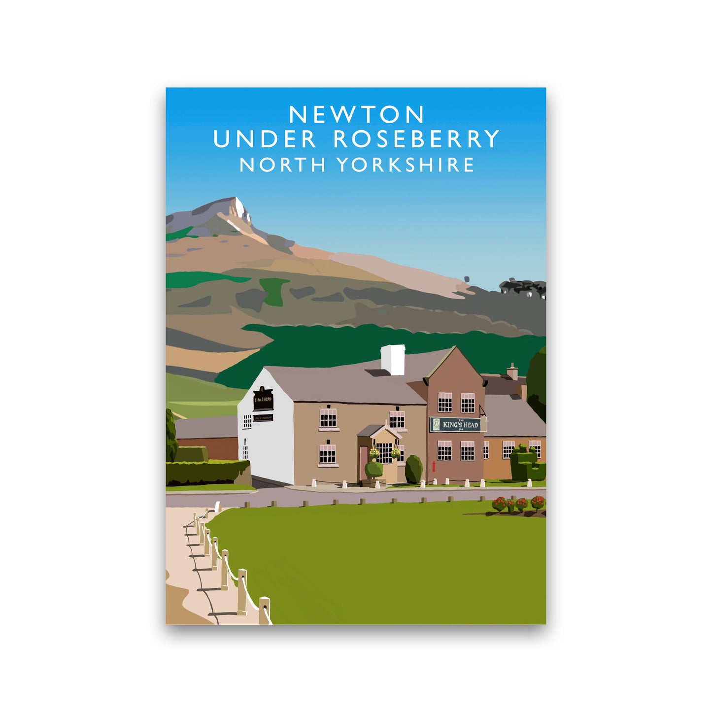 Newton Under Roseberry Art Print by Richard O'Neill Print Only