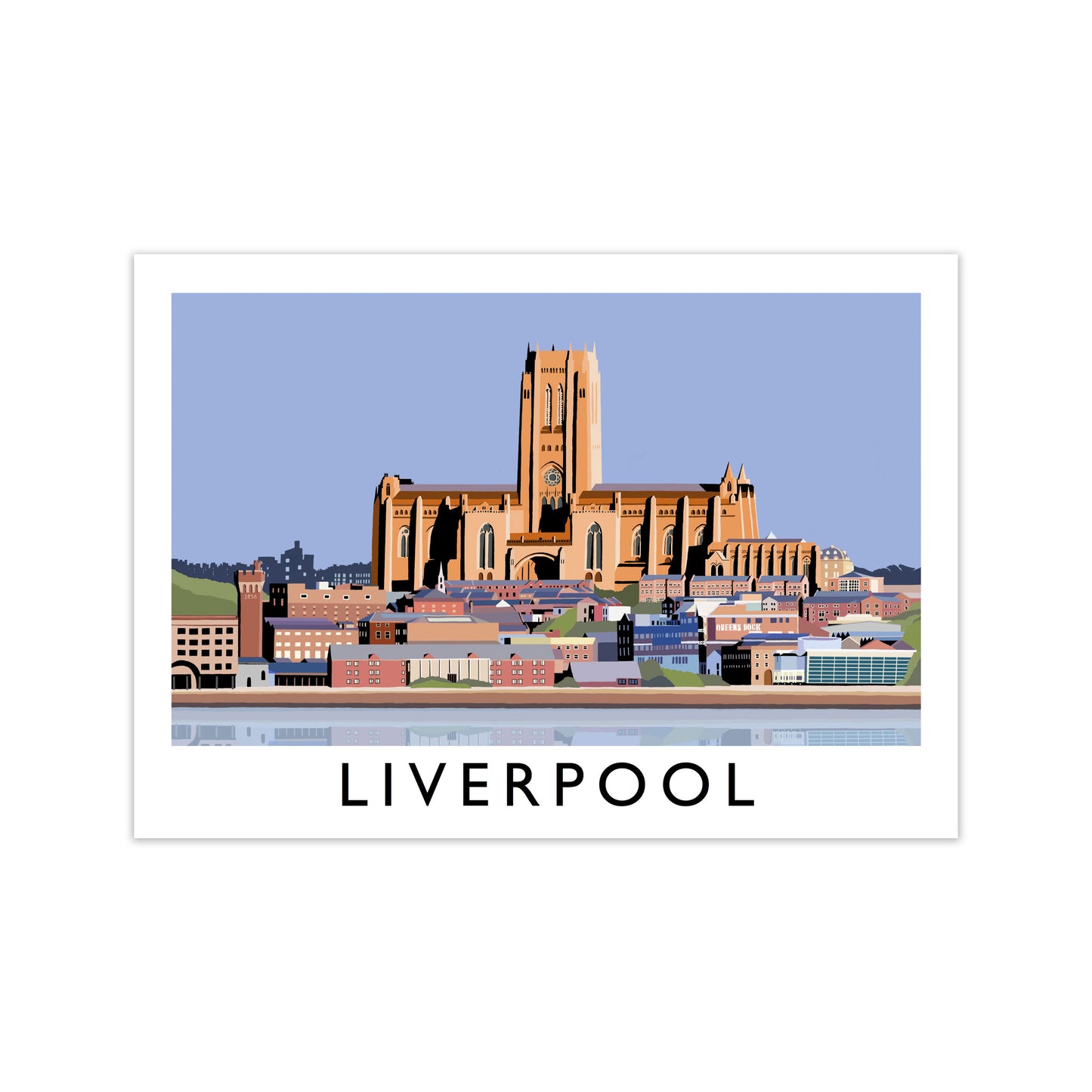 Liverpool Framed Digital Art Print by Richard O'Neill Print Only